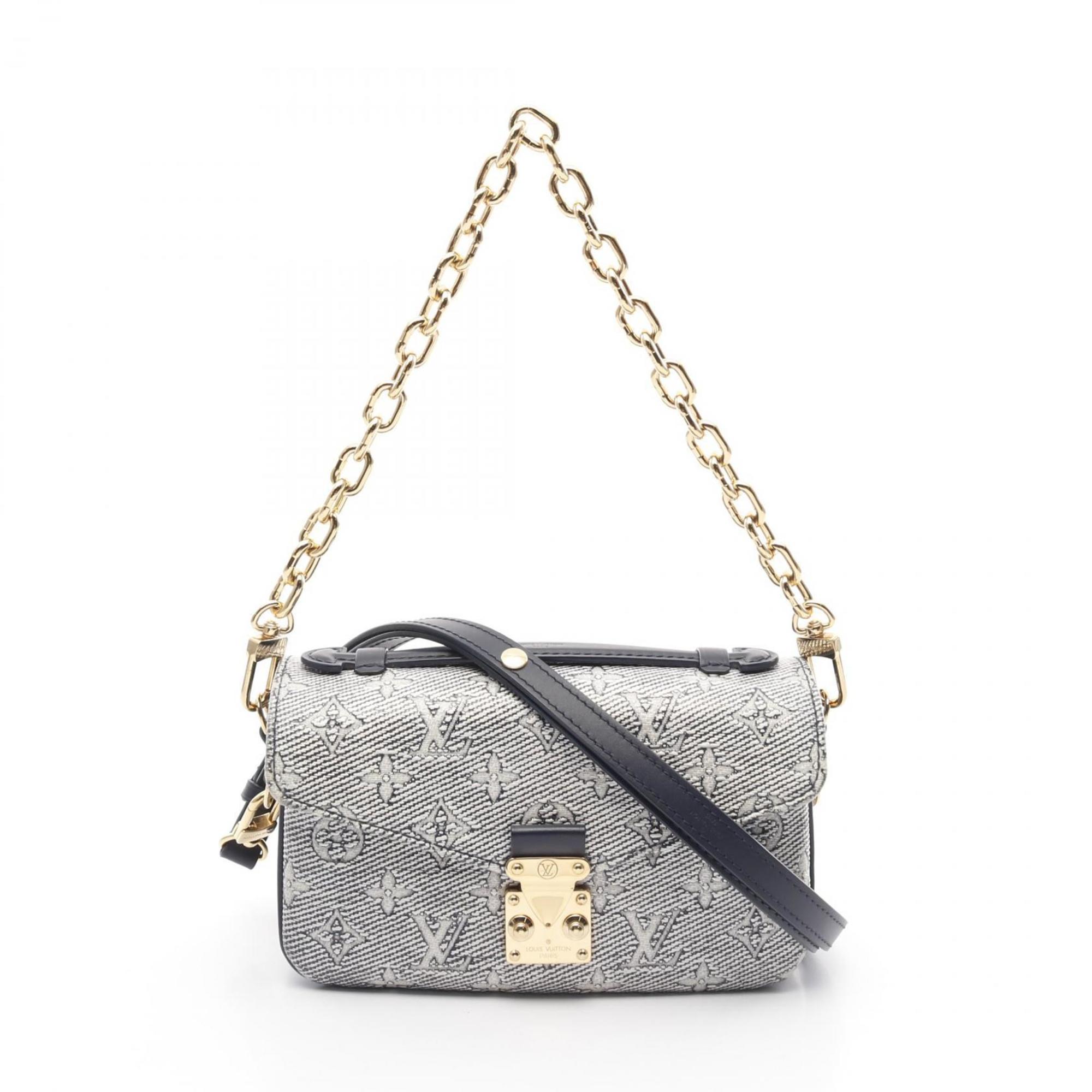 Louis Vuitton Navy Coated Canvas Pvc Leather Handbag (Pre-Owned)