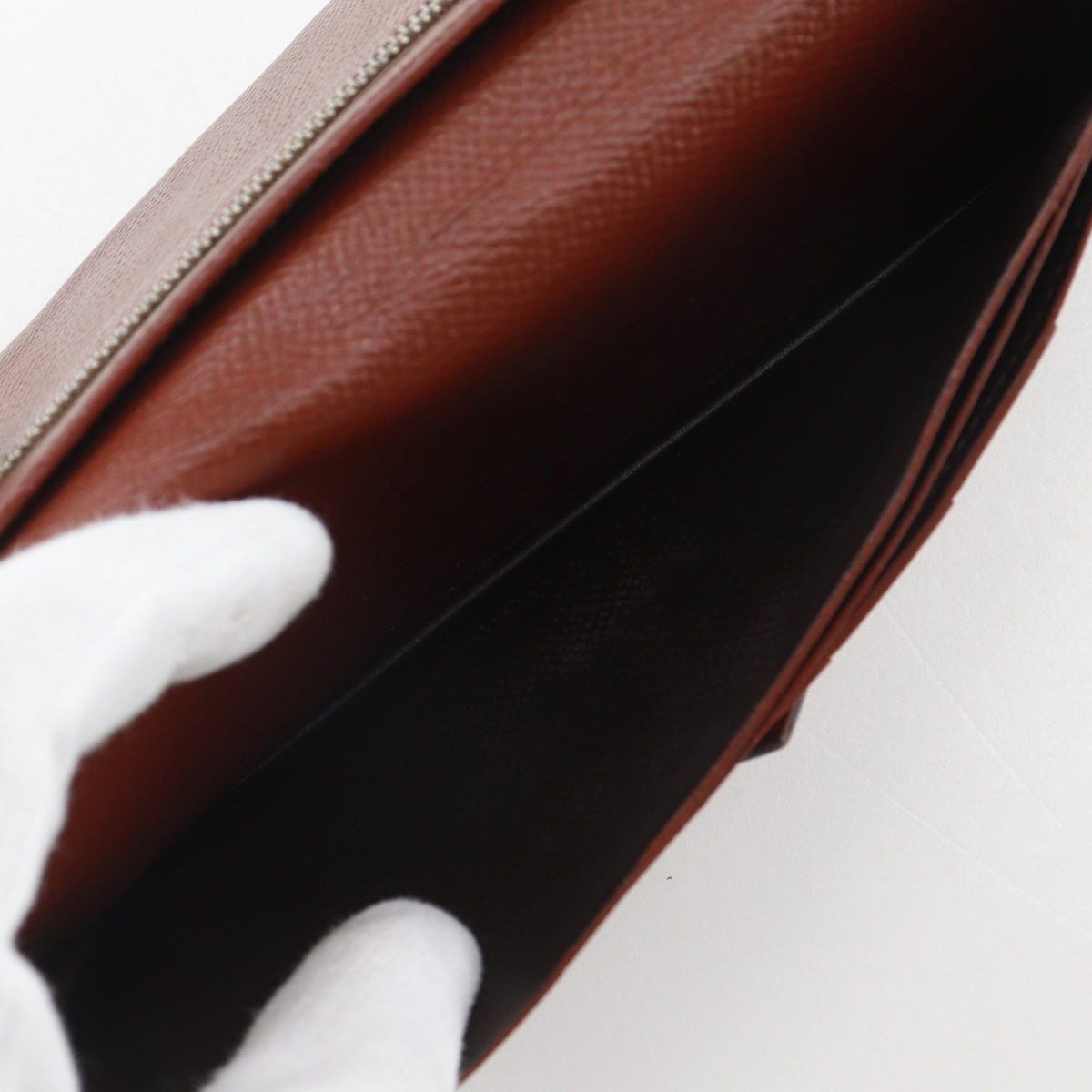 Hermes Bicolor Brown Epsom Leather Long Wallet (Bi-Fold) (Pre-Owned)
