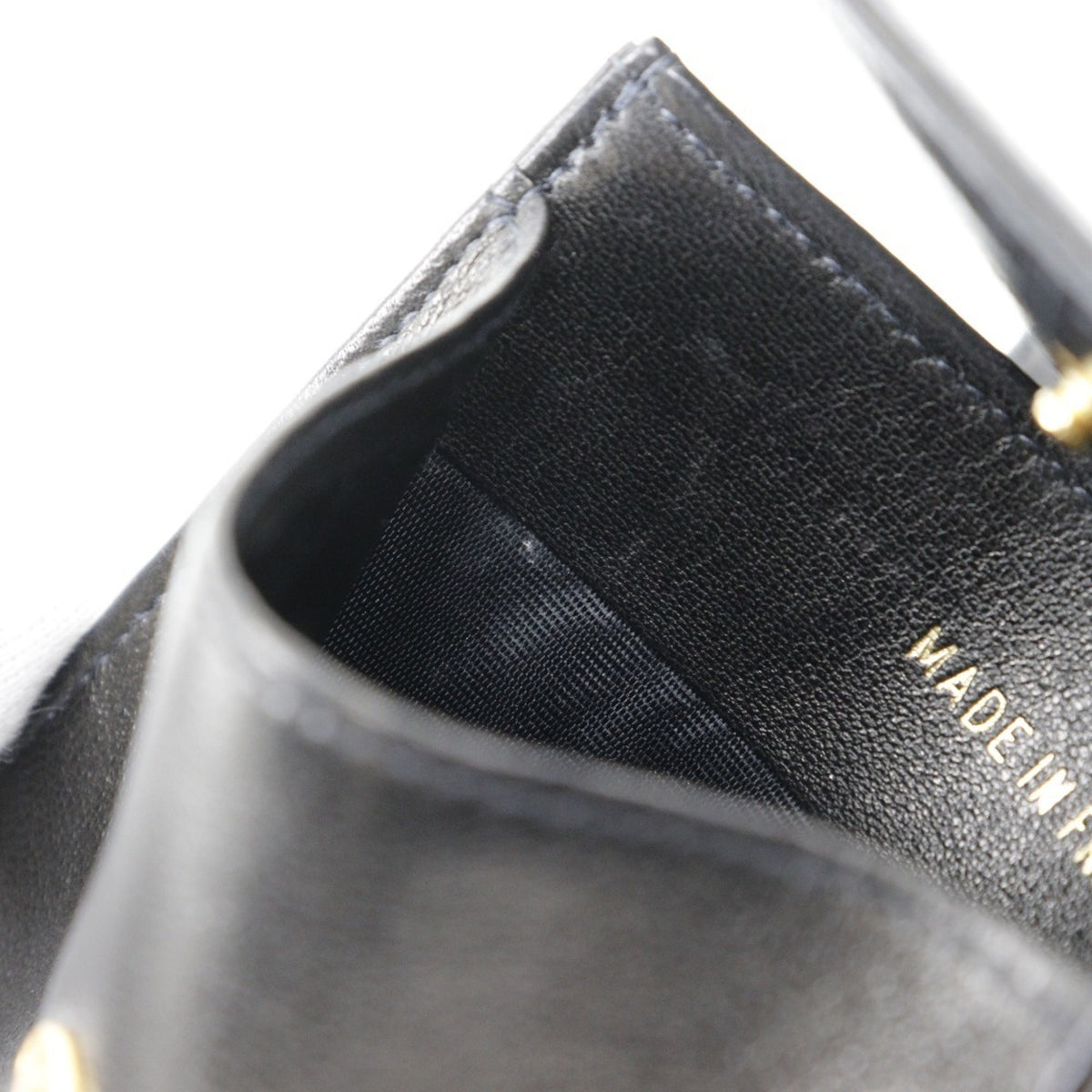 Chanel Black Leather Coin Purse/Coin Case (Pre-Owned)