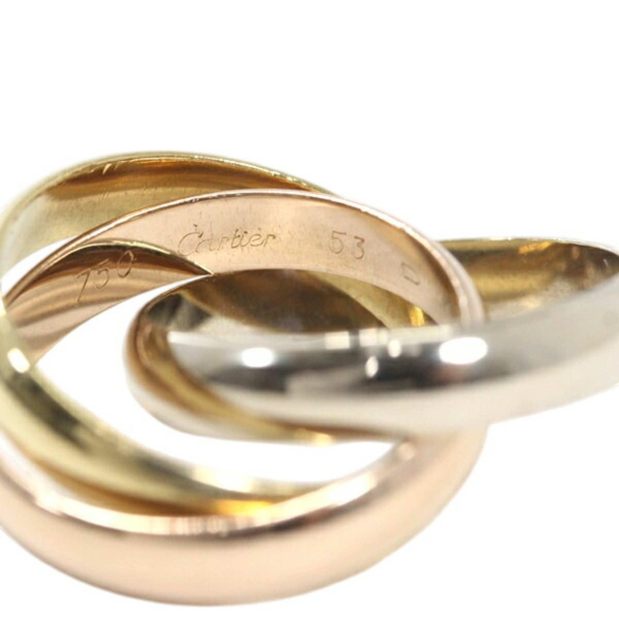 Cartier Pink Gold White Gold Yellow Gold Yellow Gold (18K) Pink Gold (18K) White Gold (18K) Band Ring (Pre-Owned)