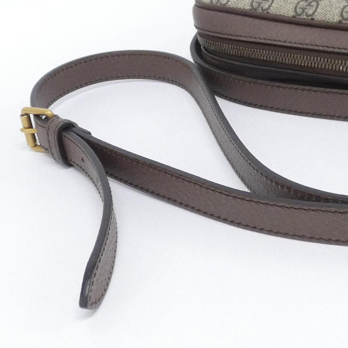 Gucci Beige Brown Gg Supreme Leather Shoulder Bag (Pre-Owned)