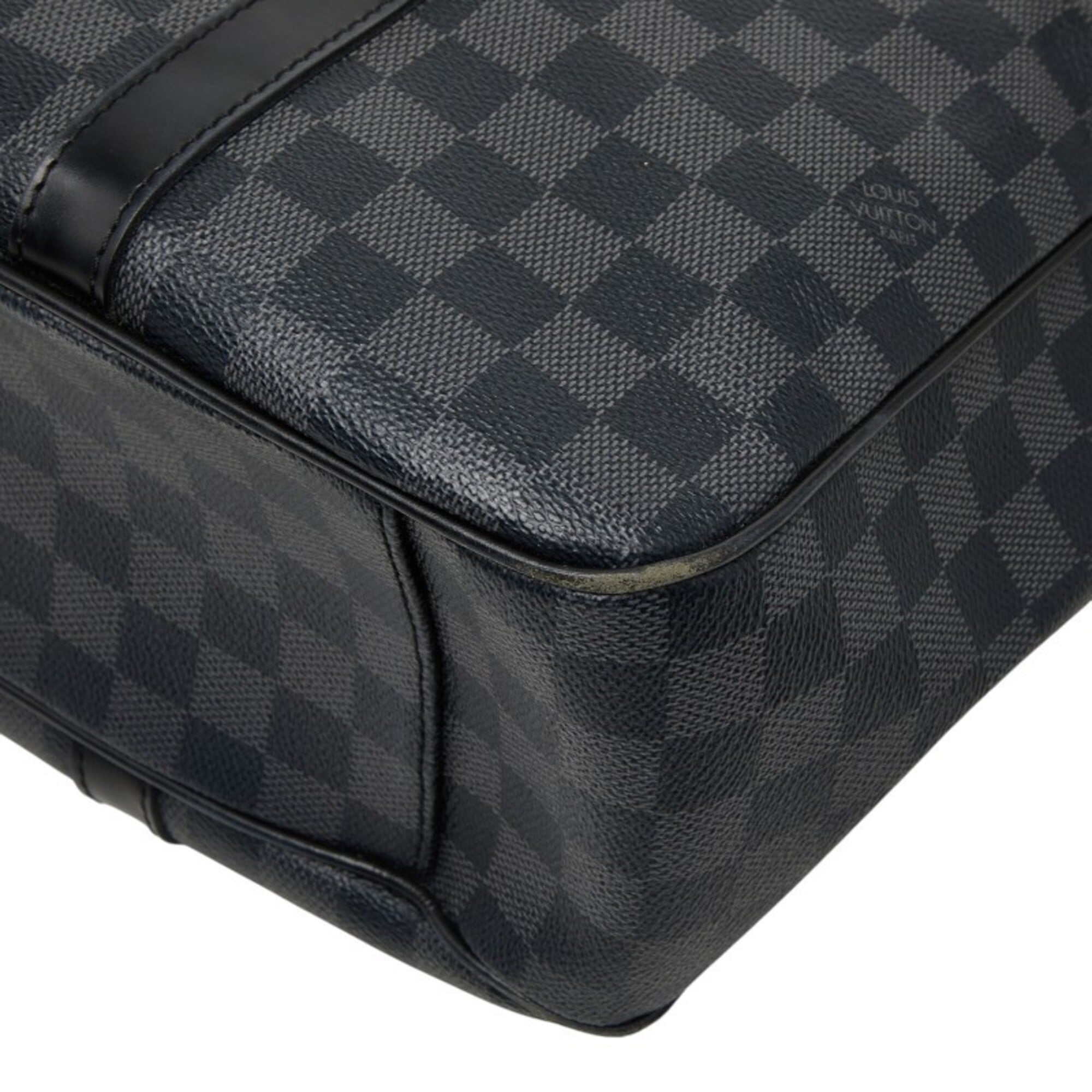 Louis Vuitton Black Pvc Leather Shoulder Bag Tote Bag (Pre-Owned)