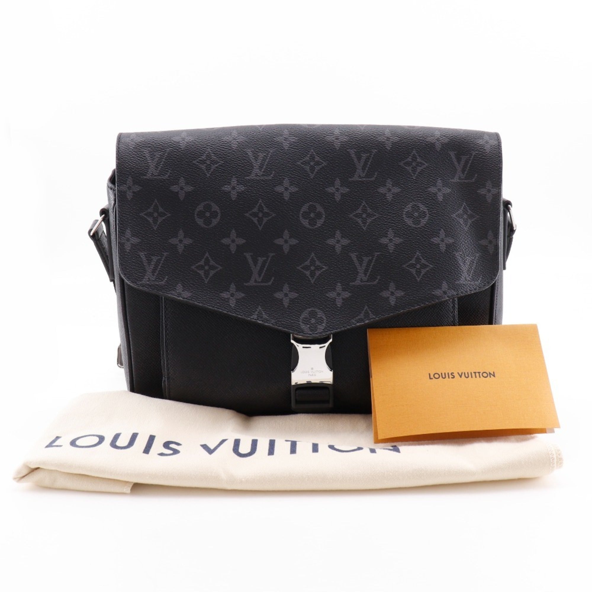 Louis Vuitton Taigarama Black Taigarama Monogram Eclipse Shoulder Bag (Pre-Owned)