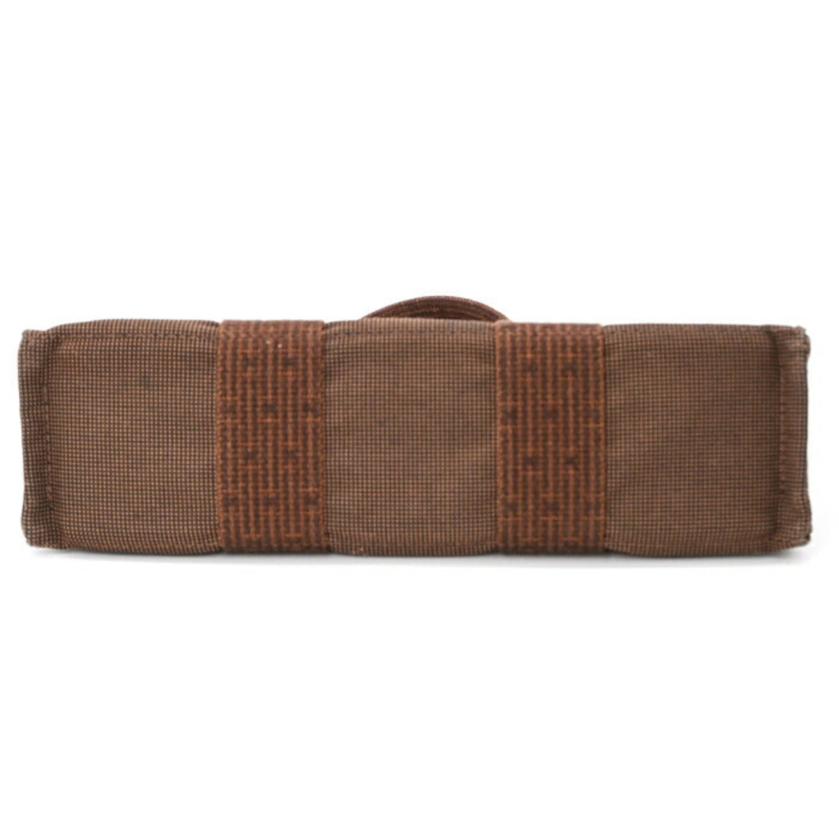 Hermes Brown Nylon Canvas Handbag Tote Bag (Pre-Owned)