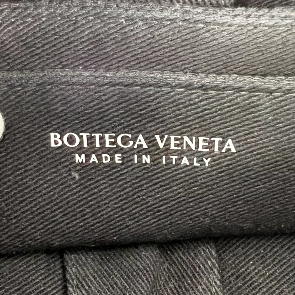 Bottega Veneta Navy White Denim Shoulder Bag (Pre-Owned)
