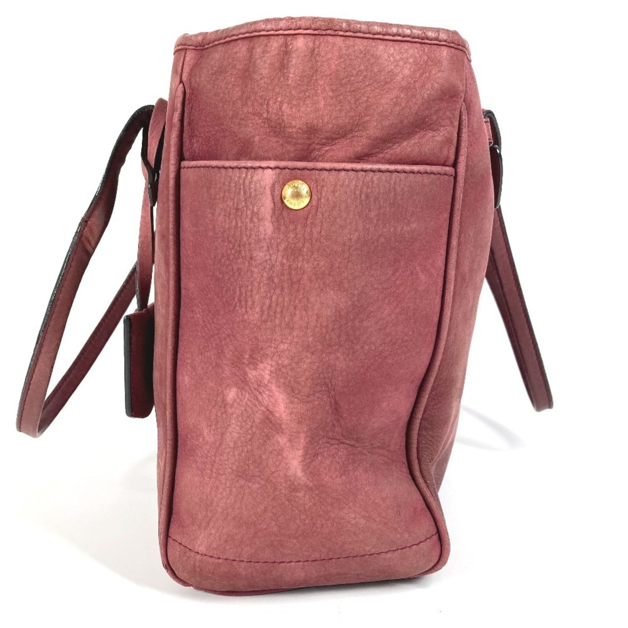 Loewe Bordeaux Leather Shoulder Bag Tote Bag (Pre-Owned)