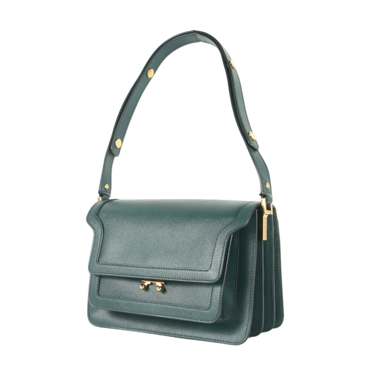 Marni Green Leather Shoulder Bag (Pre-Owned)