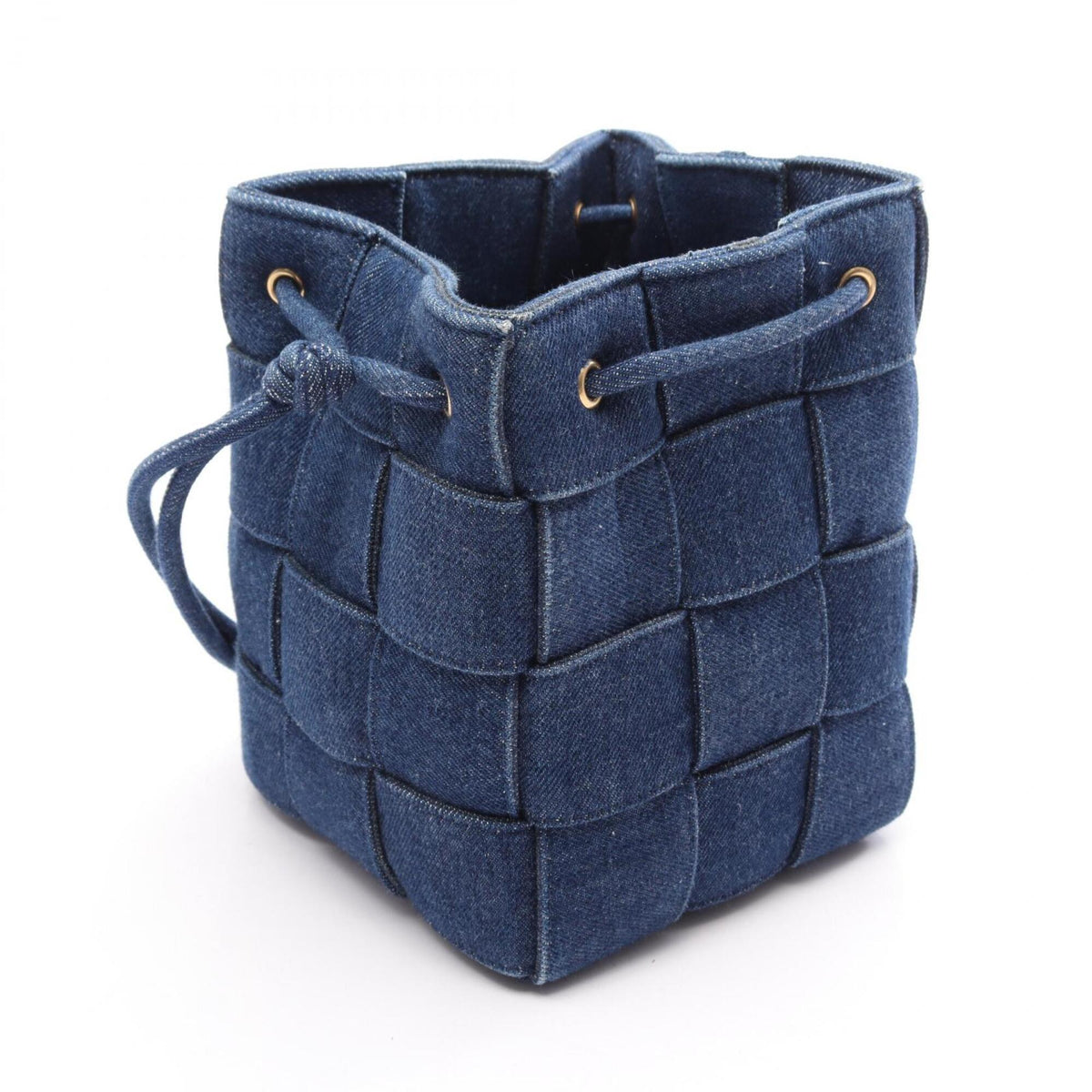 Bottega Veneta Navy Denim Shoulder Bag (Pre-Owned)