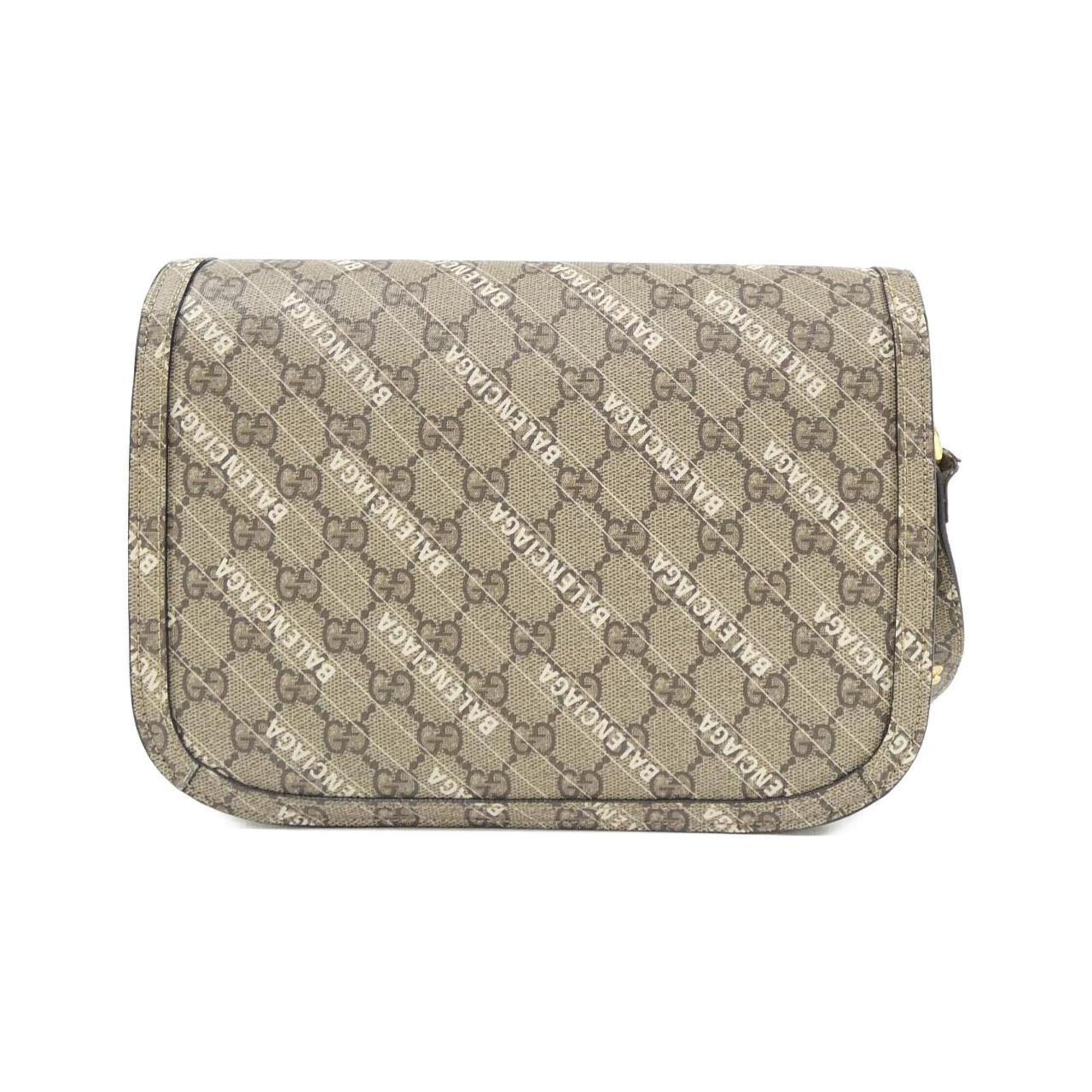 Gucci Beige Gg Supreme Canvas Shoulder Bag (Pre-Owned)