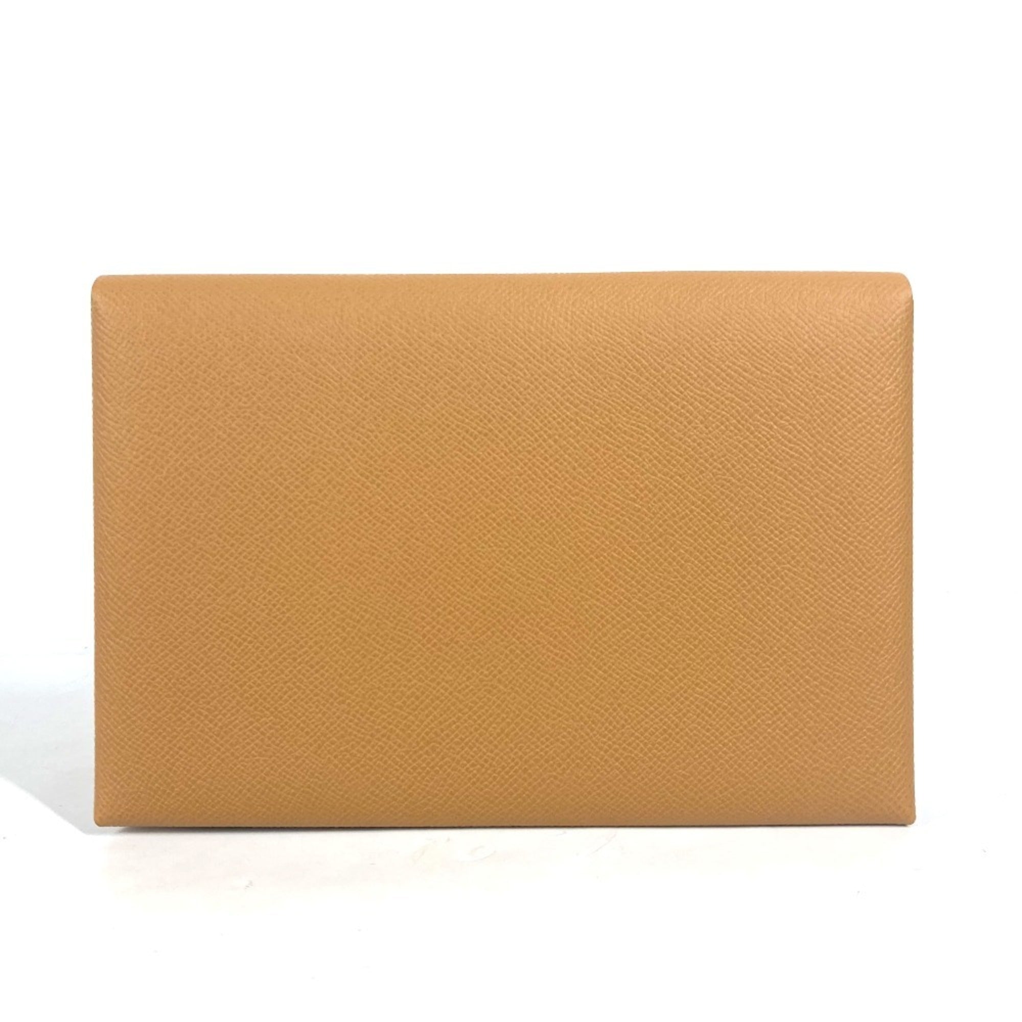 Hermes Brown Pink Epsom Leather Clutch Bag (Pre-Owned)