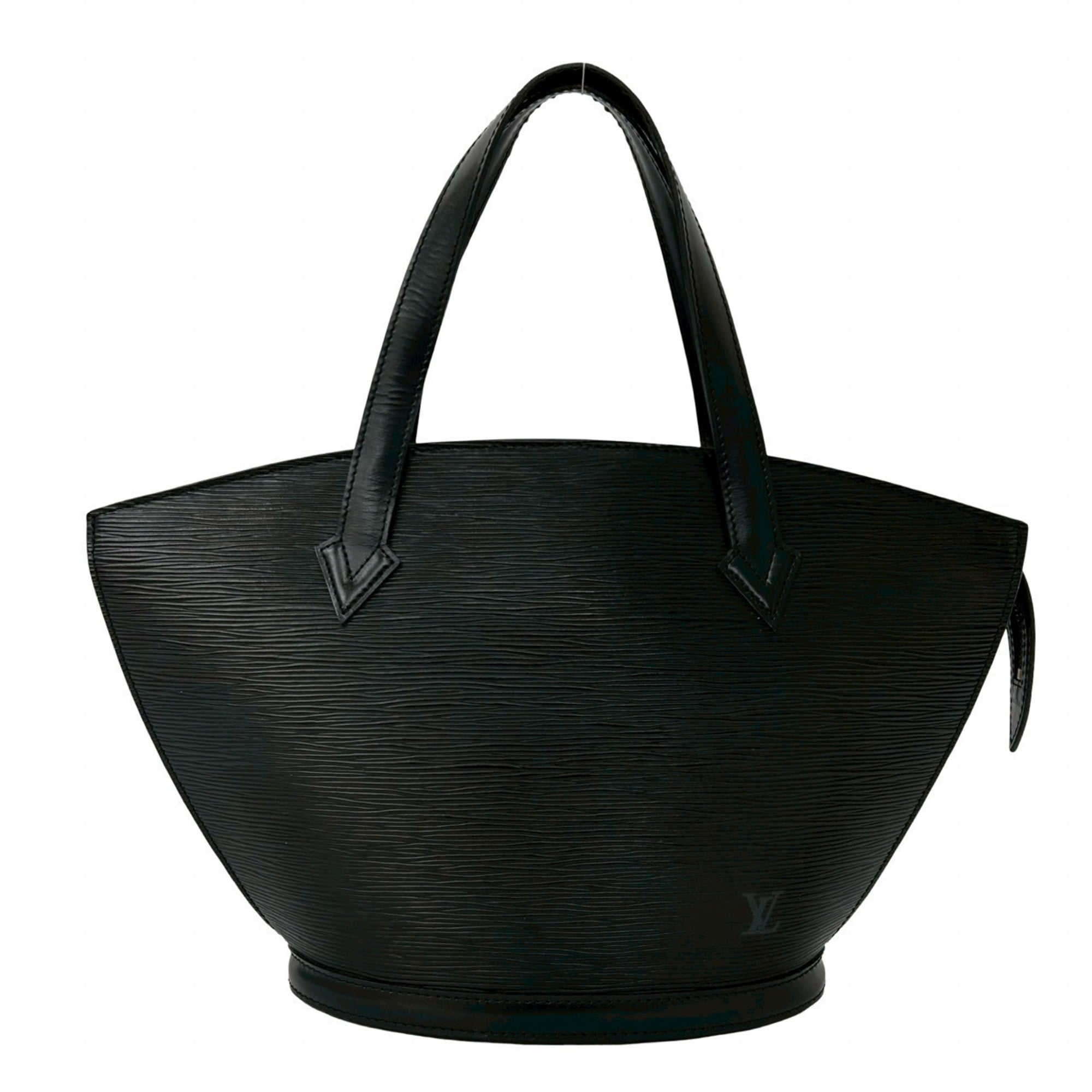 Louis Vuitton Black Leather Handbag Tote Bag (Pre-Owned)