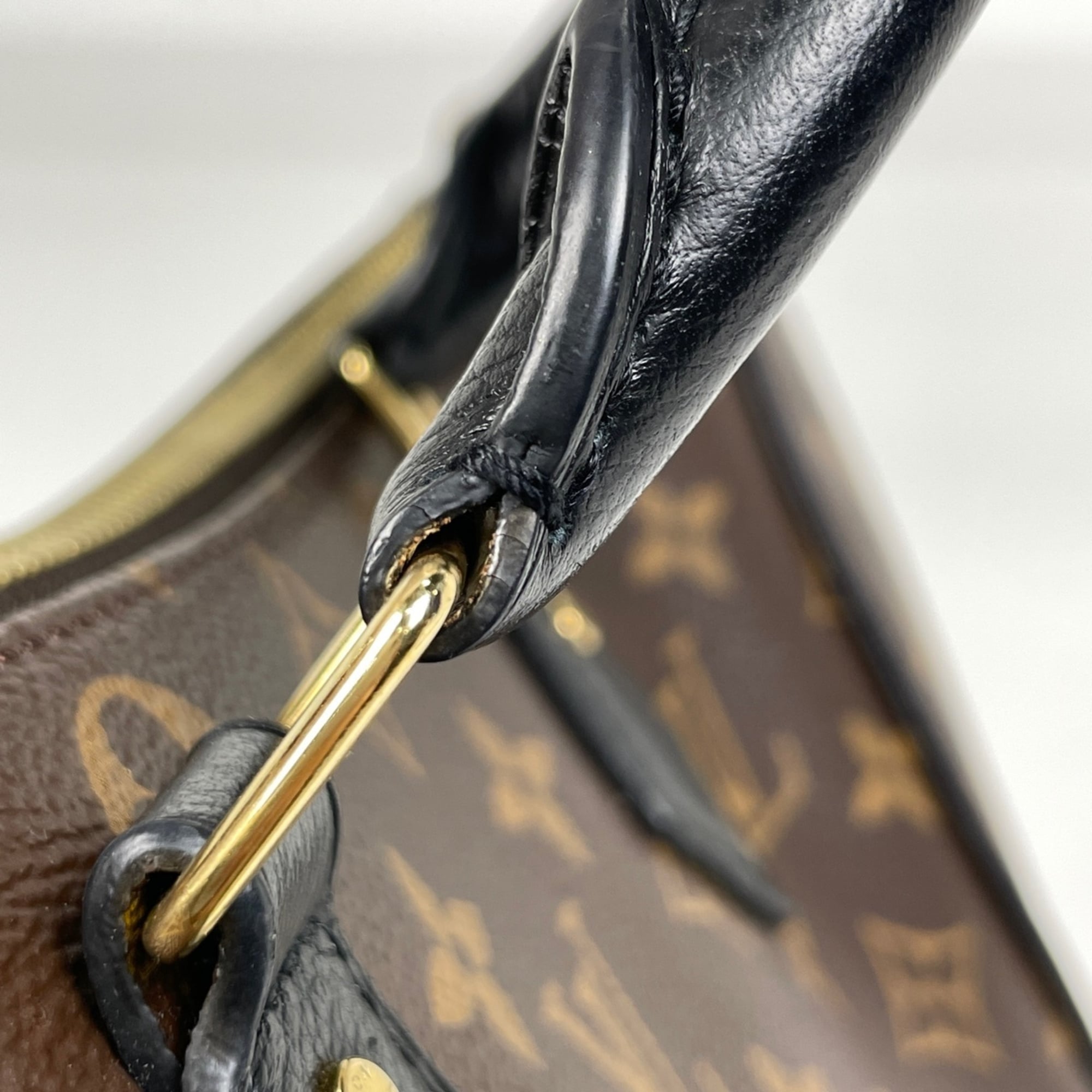 Louis Vuitton Black Brown Noir Monogram Handbag Shoulder Bag (Pre-Owned)