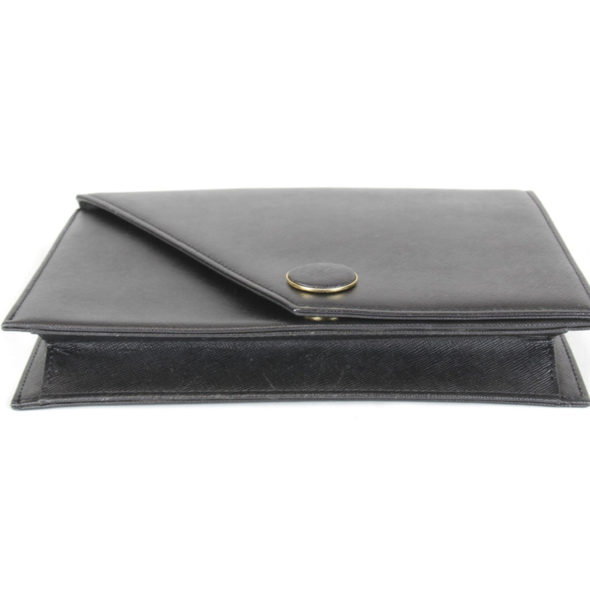 Saint Laurent Black Leather Clutch Bag (Pre-Owned)