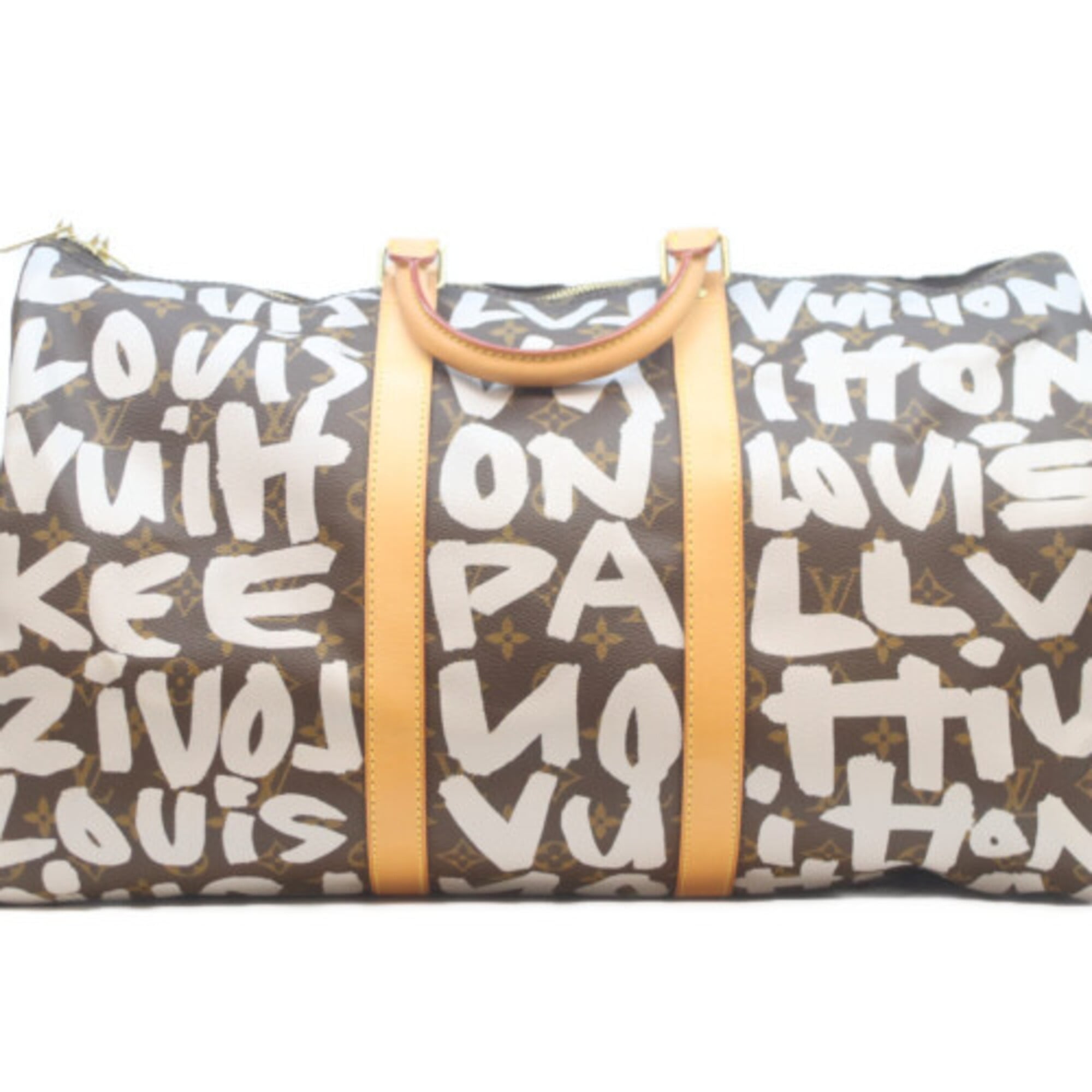 Louis Vuitton Monogram White Monogram Graffiti Boston Bag (Pre-Owned)