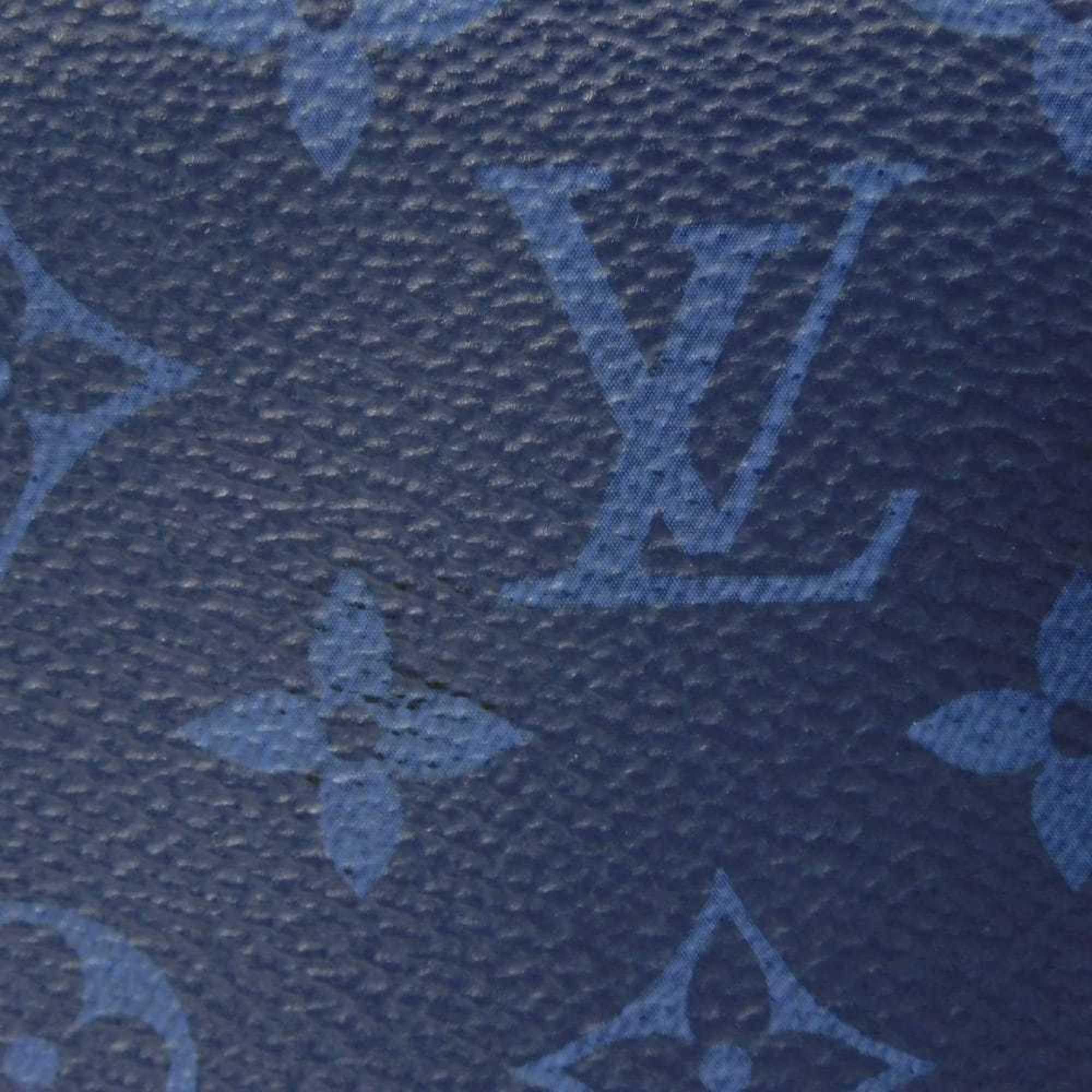 Louis Vuitton Blue Cobalt Monogram Monogram Cobalt Taiga Leather Leather Canvas Monogram Pochette Pouch (Pre-Owned)
