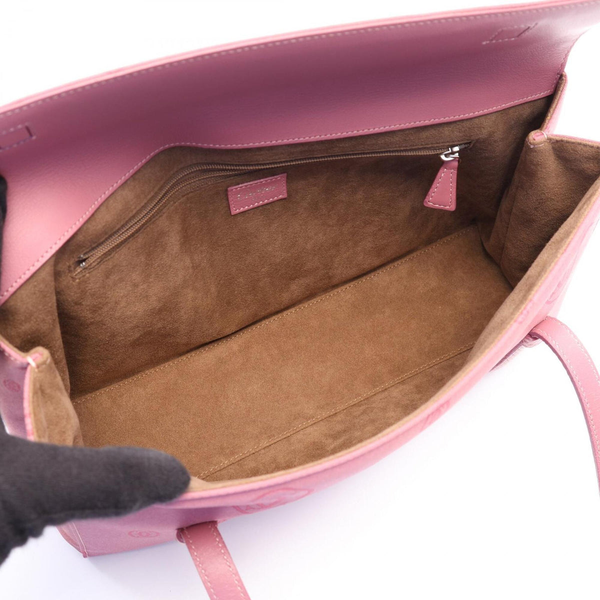 Cartier Pink Nylon Leather Handbag (Pre-Owned)