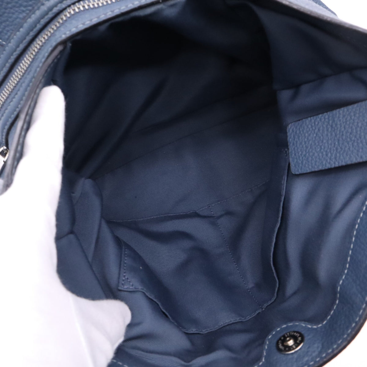 Coach Navy Leather Handbag Shoulder Bag (Pre-Owned)
