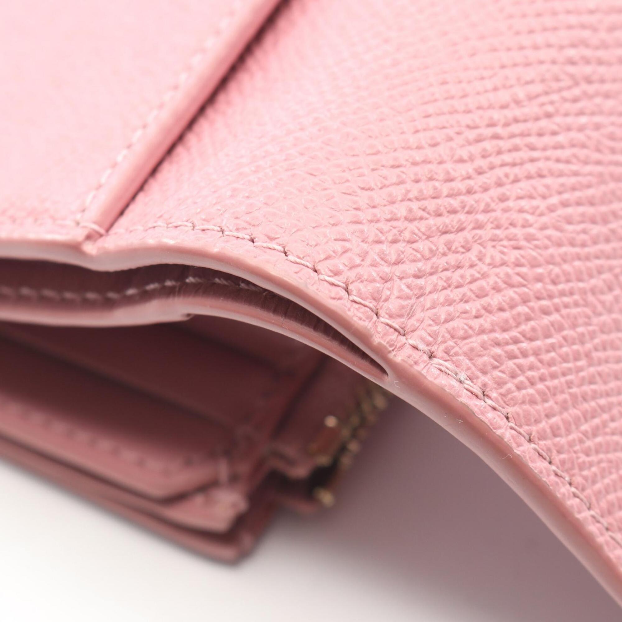 Christian Dior Pink Leather Wallet (Tri-Fold) (Pre-Owned)