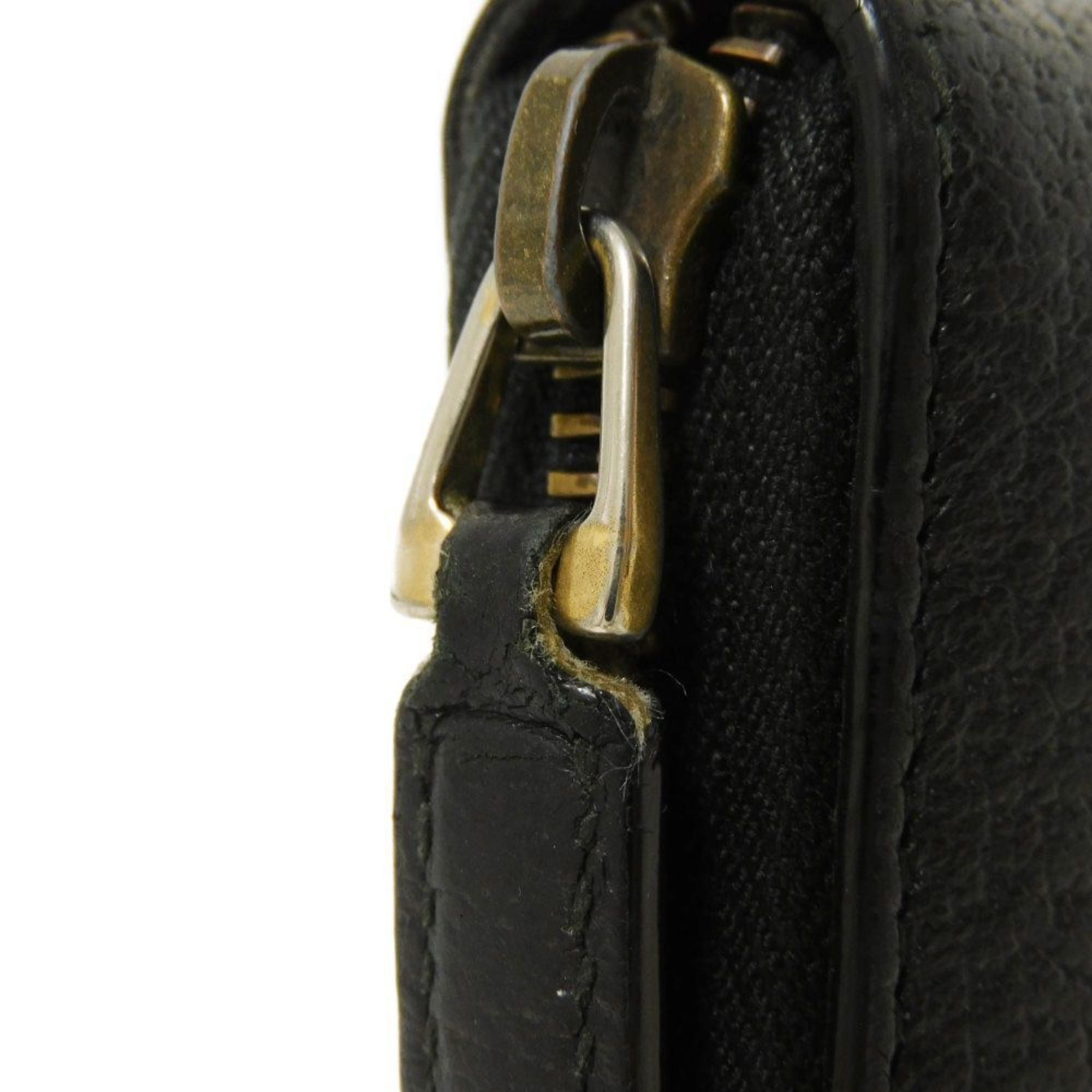 Gucci Black Leather Long Wallet (Bi-Fold) (Pre-Owned)
