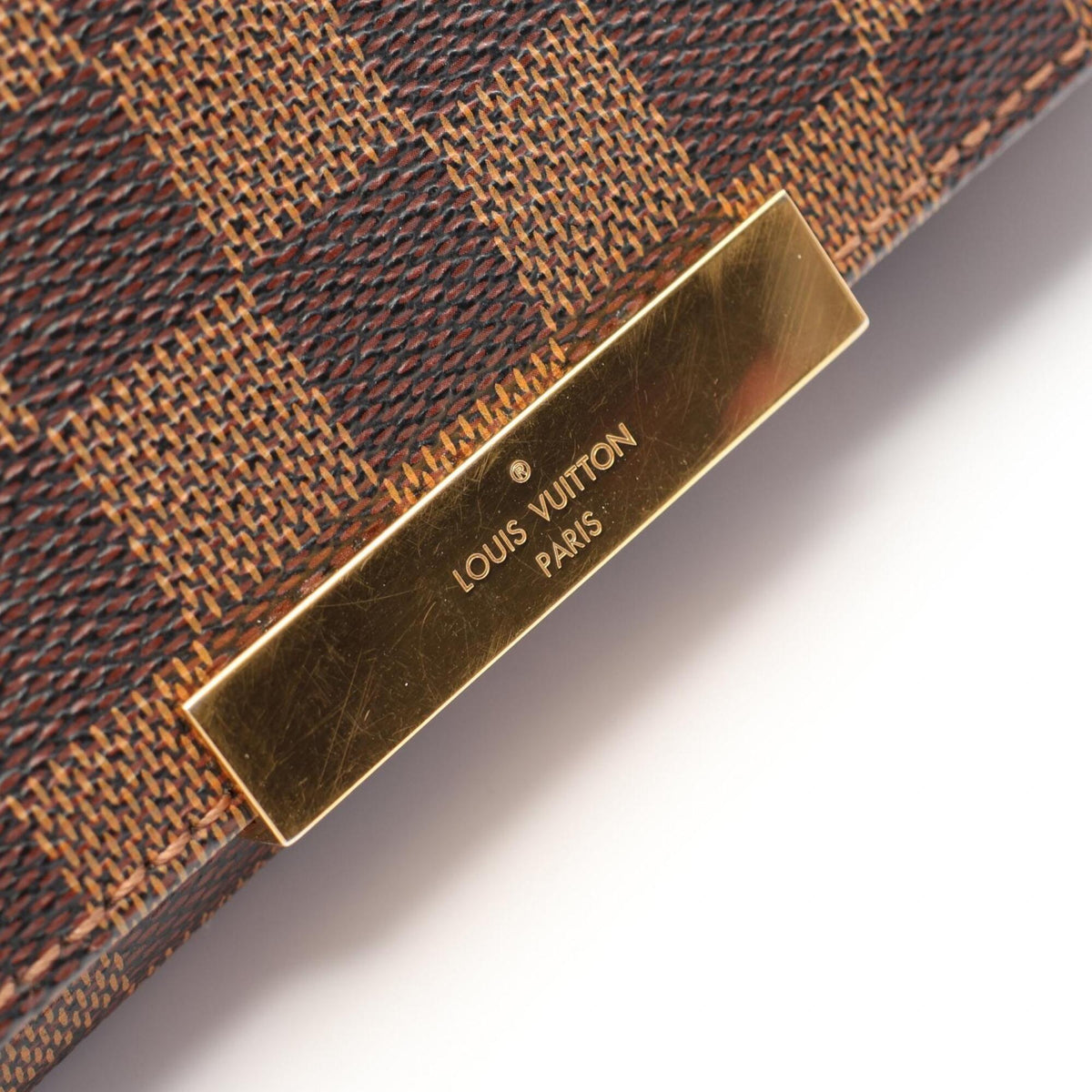 Louis Vuitton Brown Damier Canvas Coated Canvas Leather Handbag (Pre-Owned)