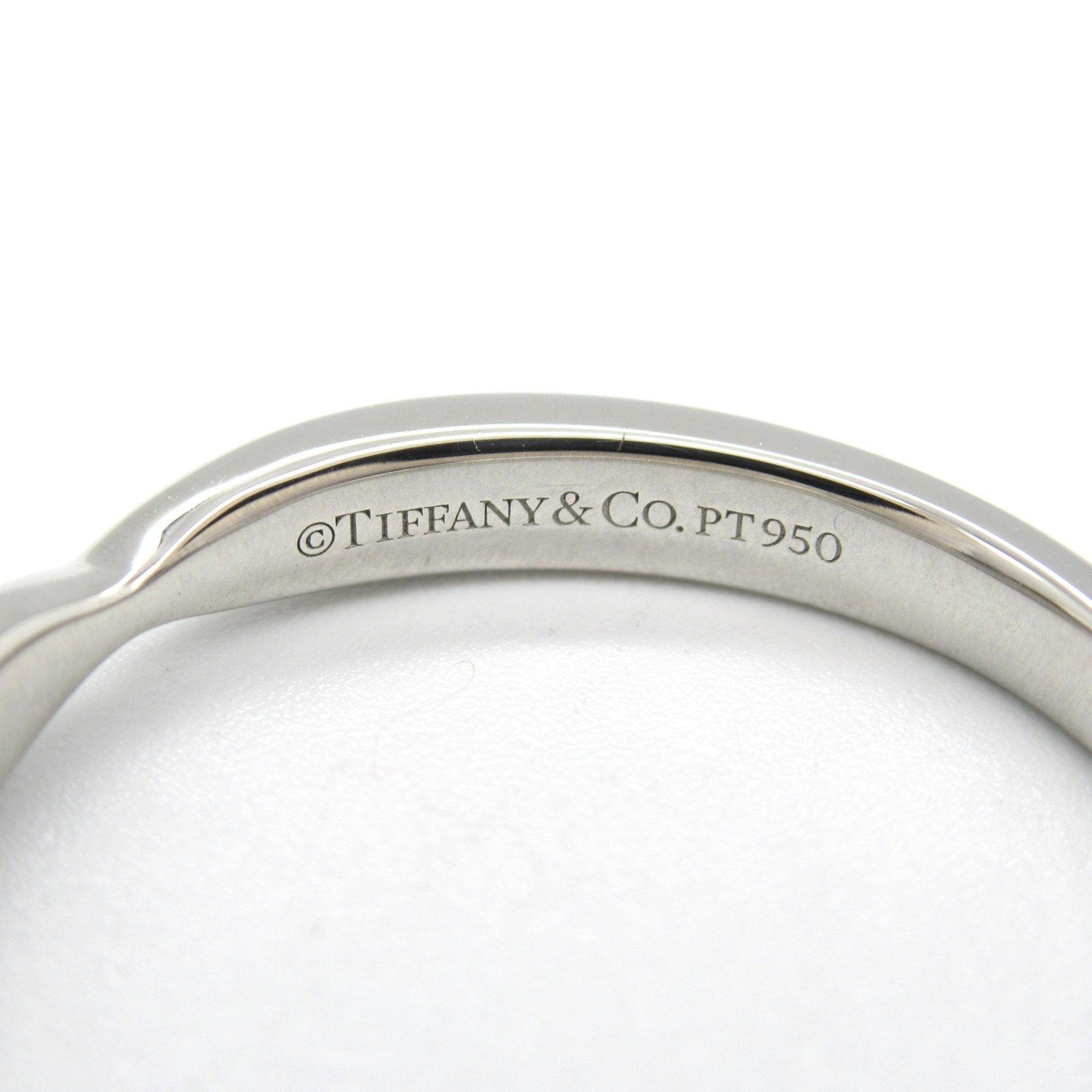 Tiffany Silver Platinum 950 Band Ring (Pre-Owned)