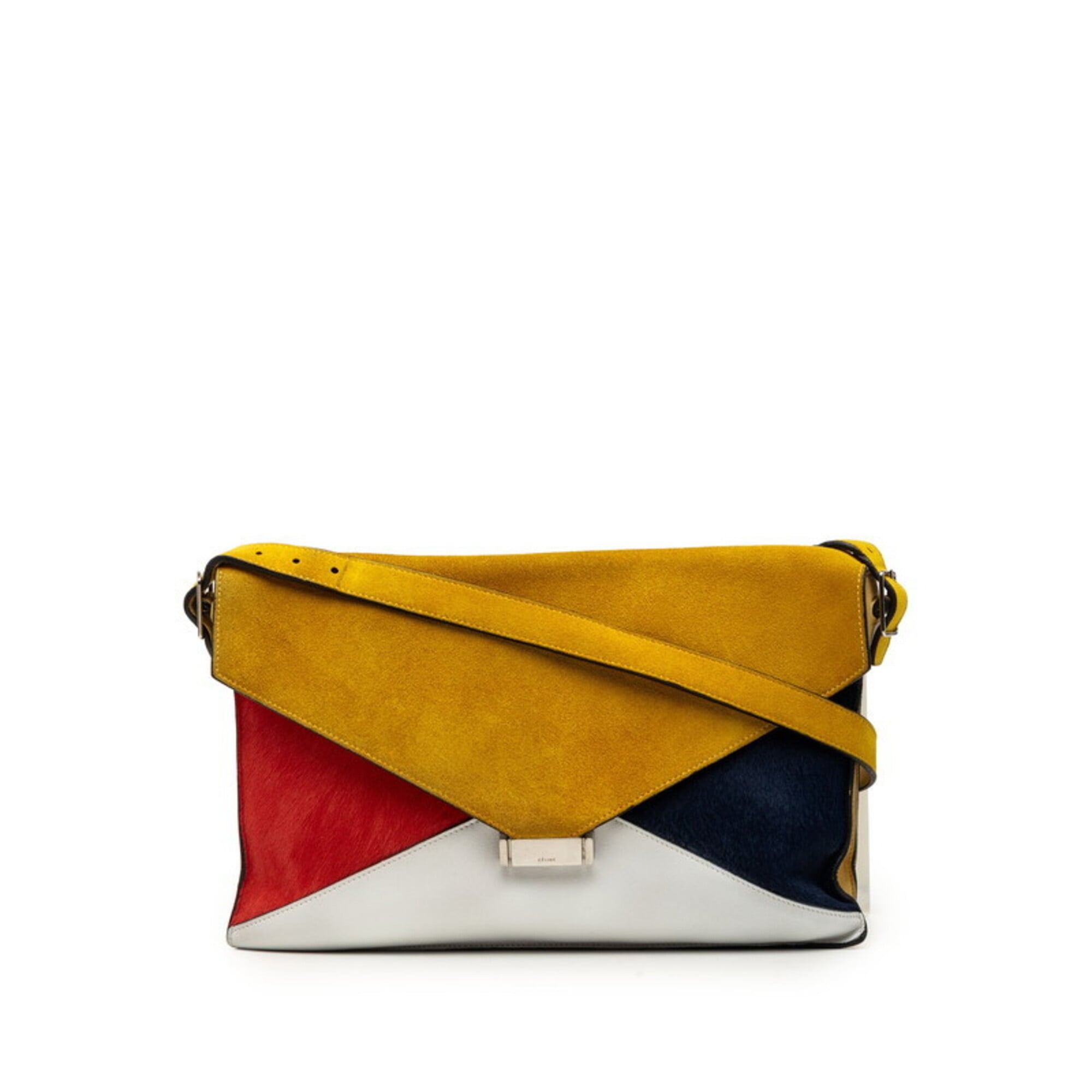 Celine Multi-Color Suede Leather Shoulder Bag (Pre-Owned)