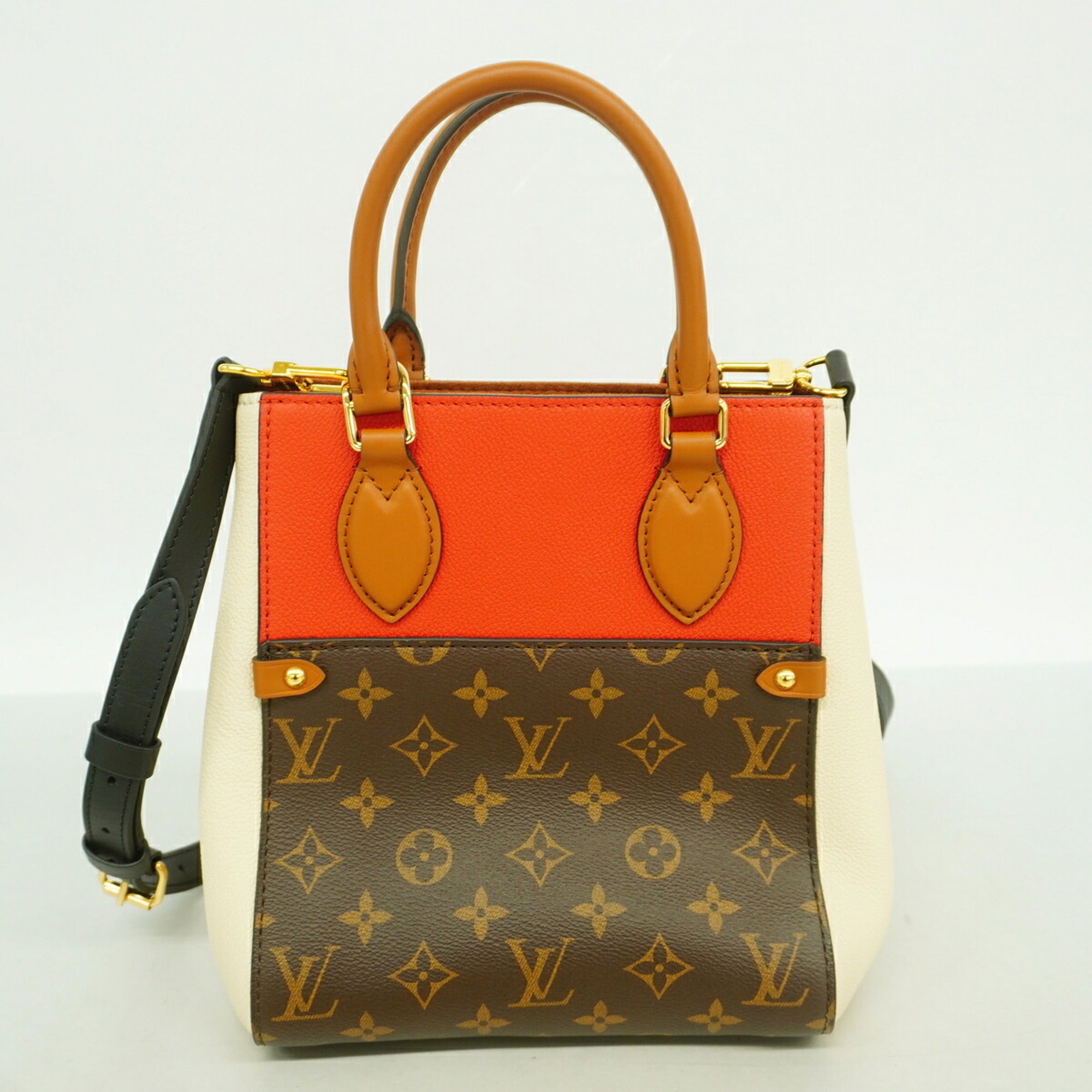 Louis Vuitton Brown Cerise Cream Handbag (Pre-Owned)
