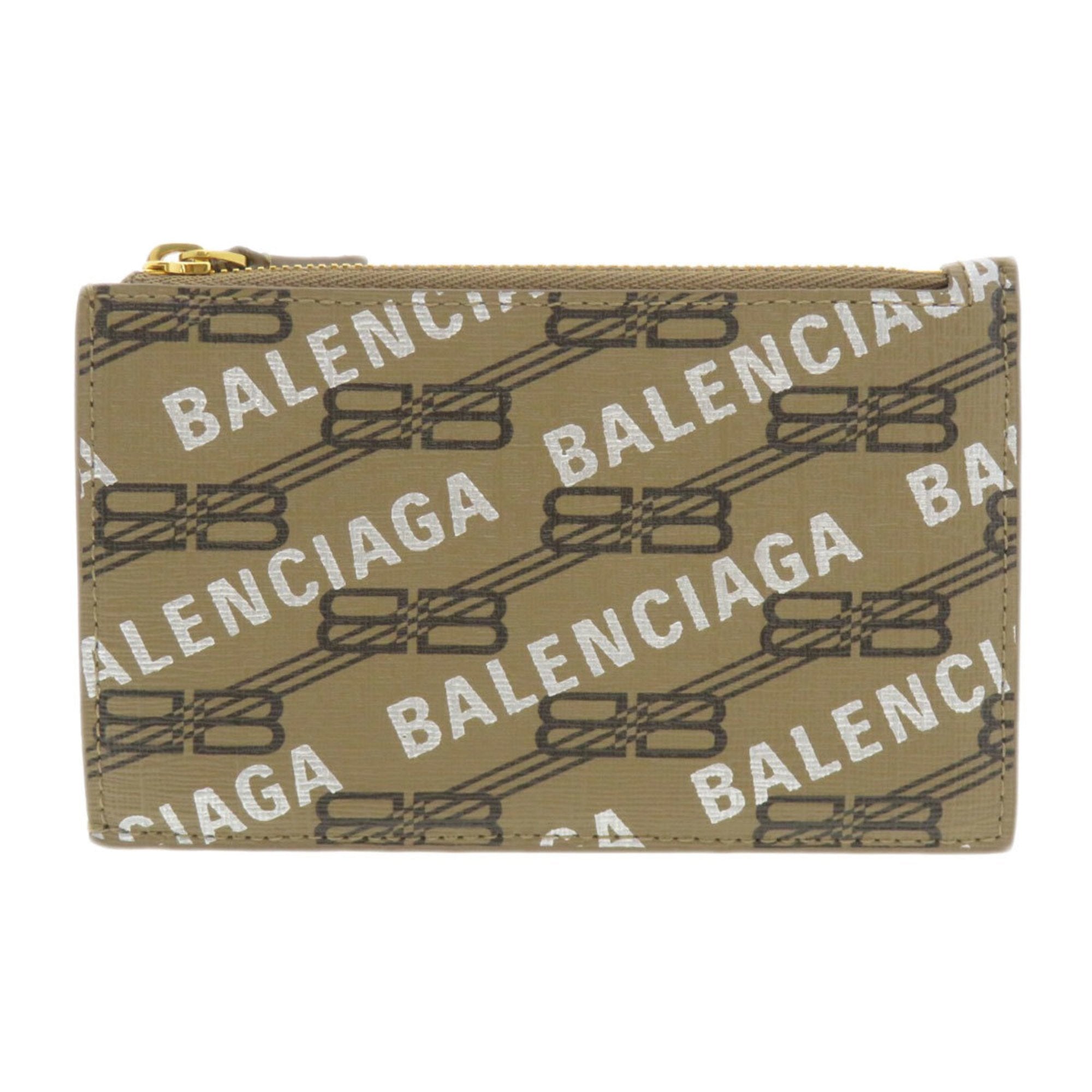 Balenciaga Brown Leather Coin Purse/Coin Case (Pre-Owned)