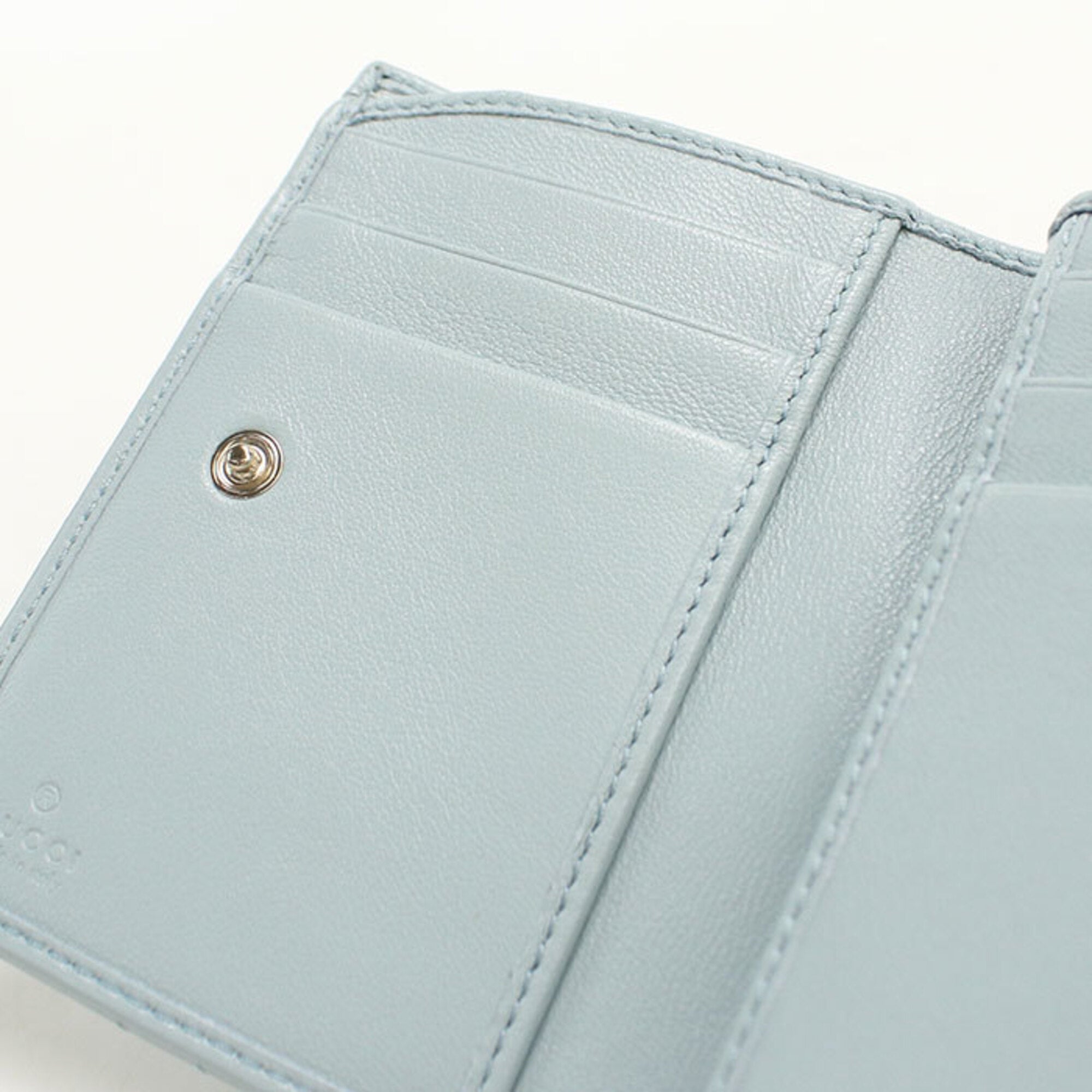 Gucci Blue Leather Wallet (Bi-Fold) (Pre-Owned)