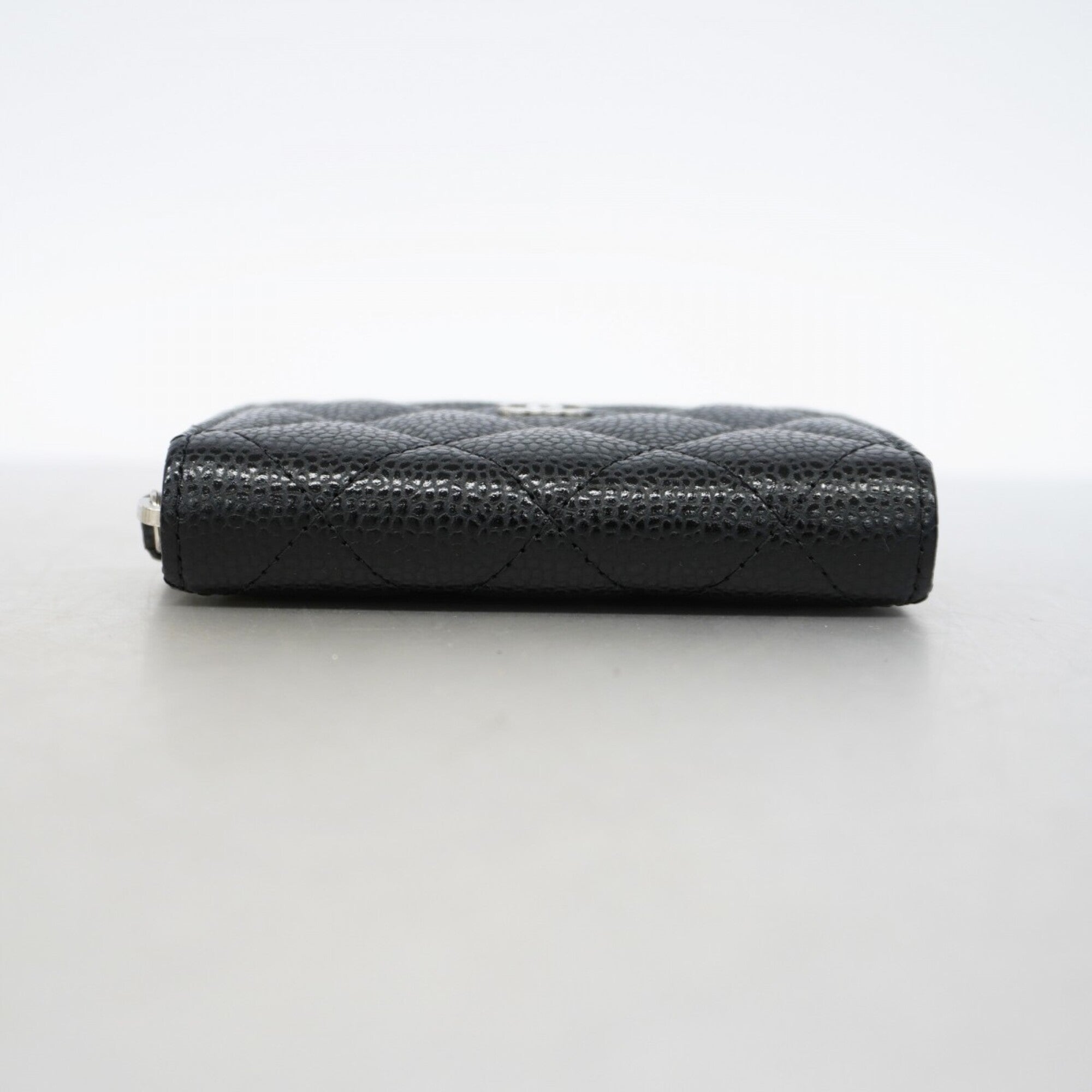 Chanel Black Grained Calfskin Coin Purse/Coin Case (Pre-Owned)