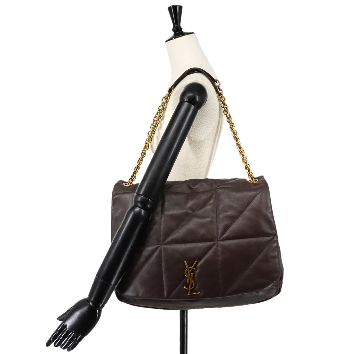 Saint Laurent Brown Leather Handbag Shoulder Bag (Pre-Owned)