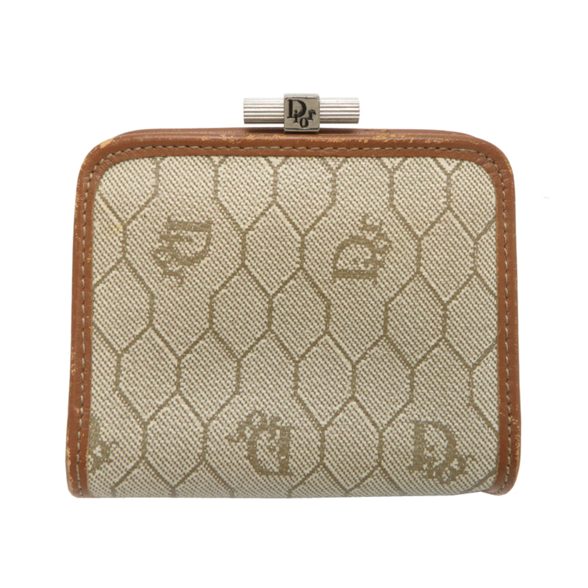 Christian Dior Beige Brown Pvc Coin Purse/Coin Case (Pre-Owned)