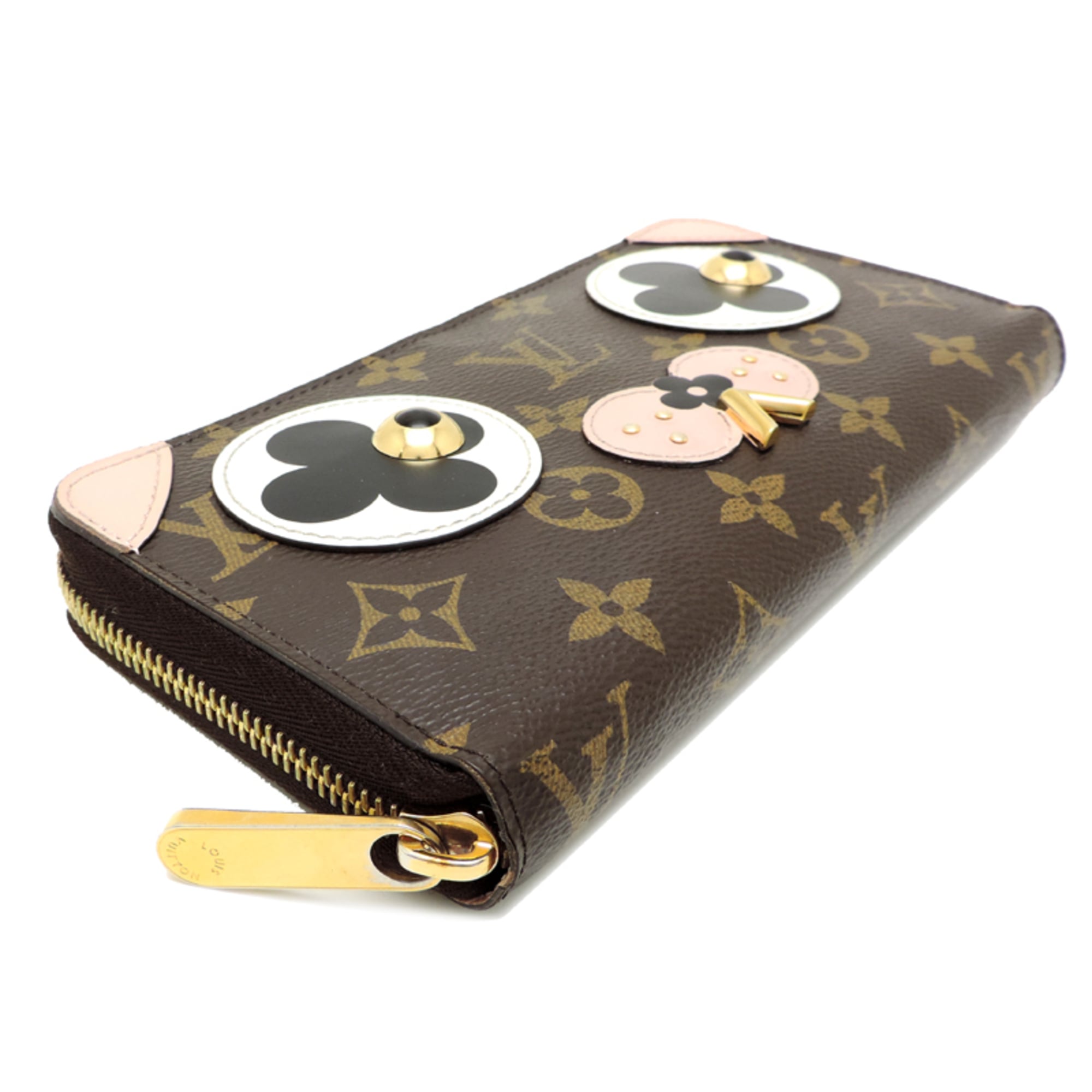 Louis Vuitton Brown Pink Rose Ballerine Monogram Rose Long Wallet (Bi-Fold) (Pre-Owned)