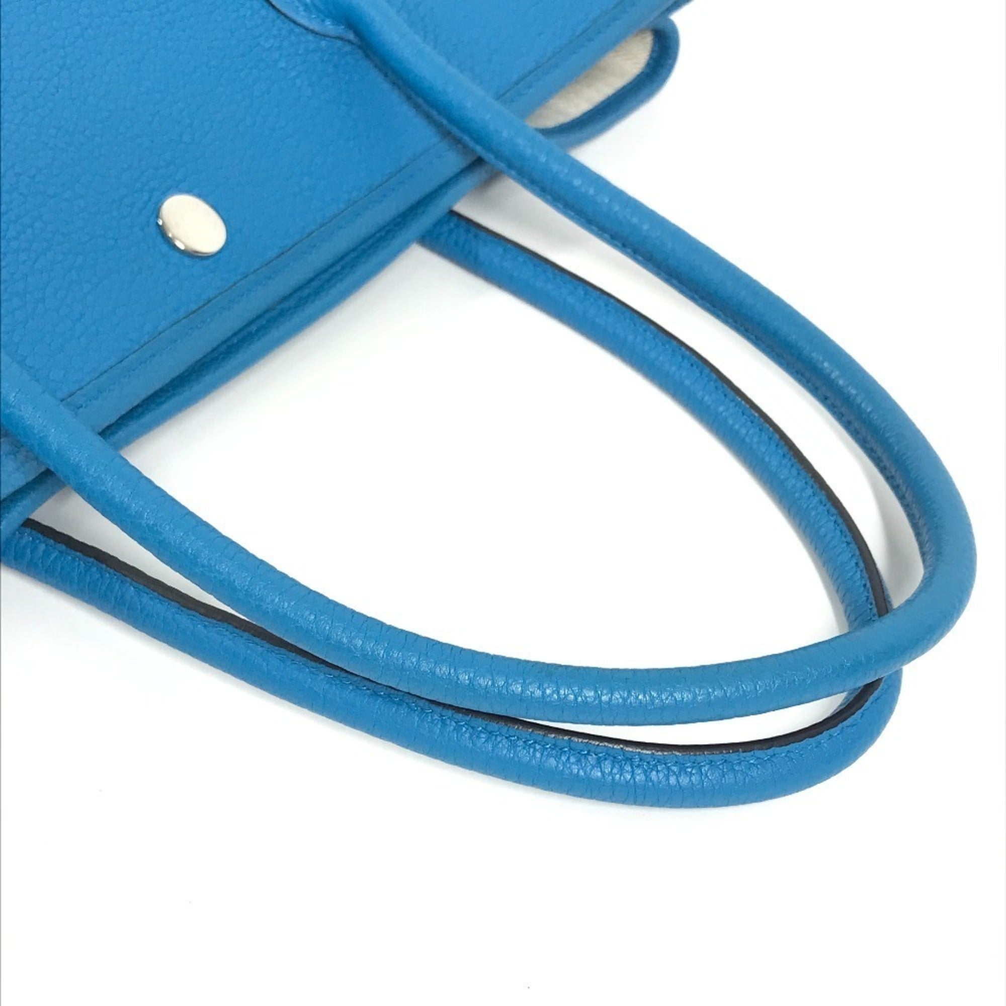 Hermes Bicolor Blue Negonda Leather Handbag Shoulder Bag Tote Bag (Pre-Owned)