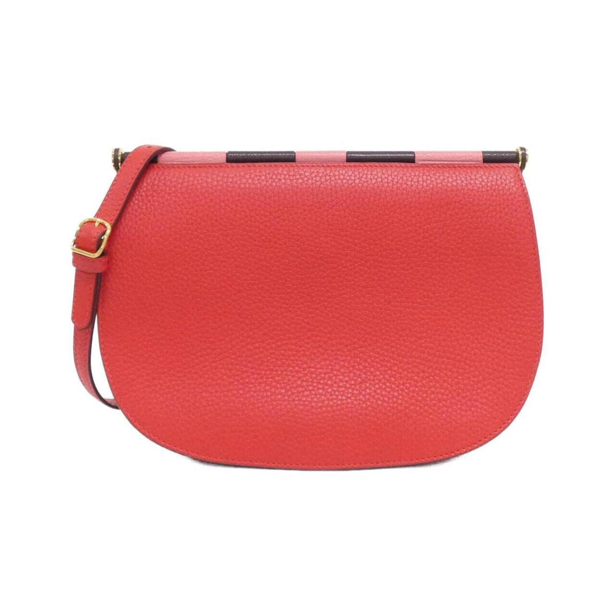 Hermes Red Color Taurillon Clemence Leather Chevre Leather Shoulder Bag (Pre-Owned)