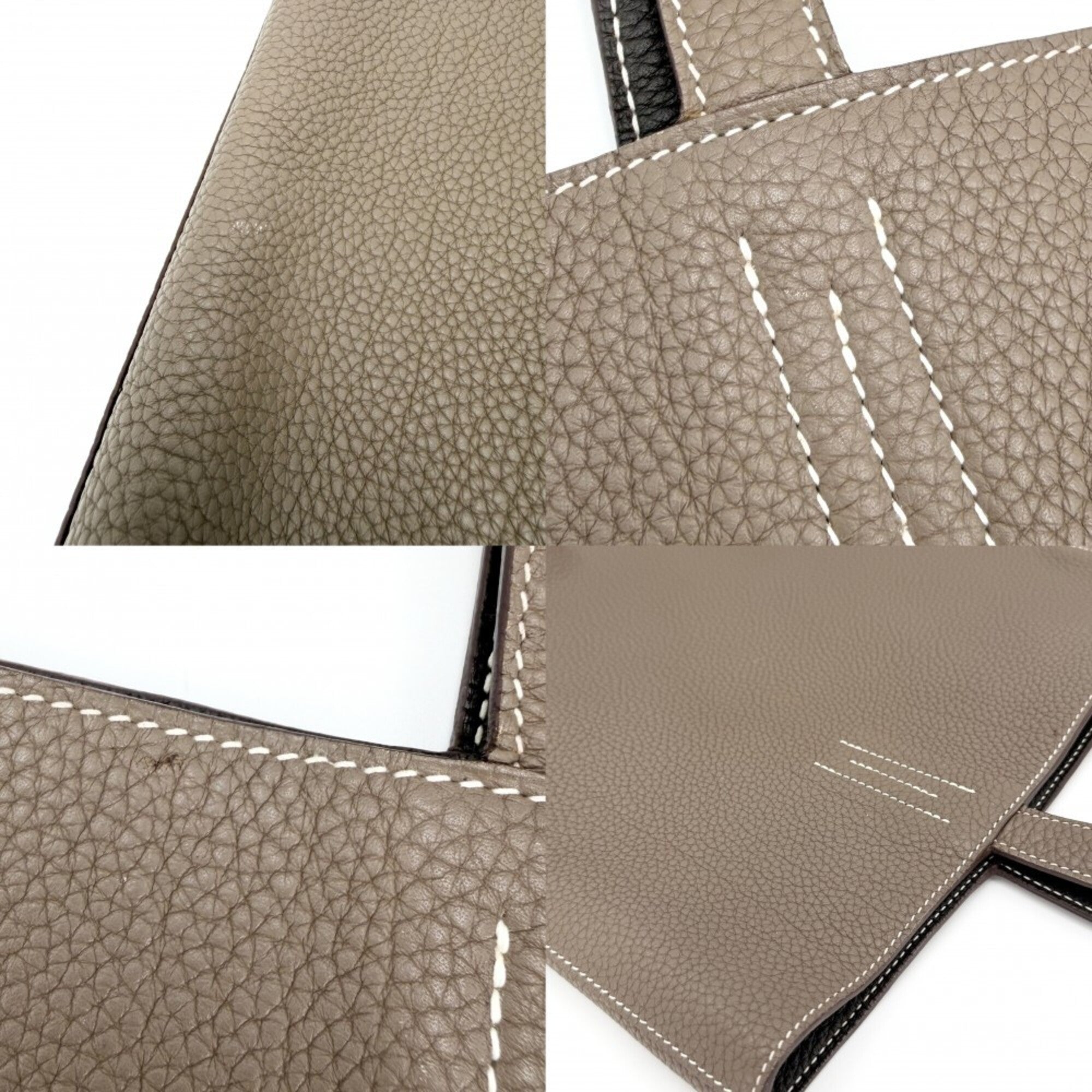 Hermes Brown Leather Handbag Tote Bag (Pre-Owned)
