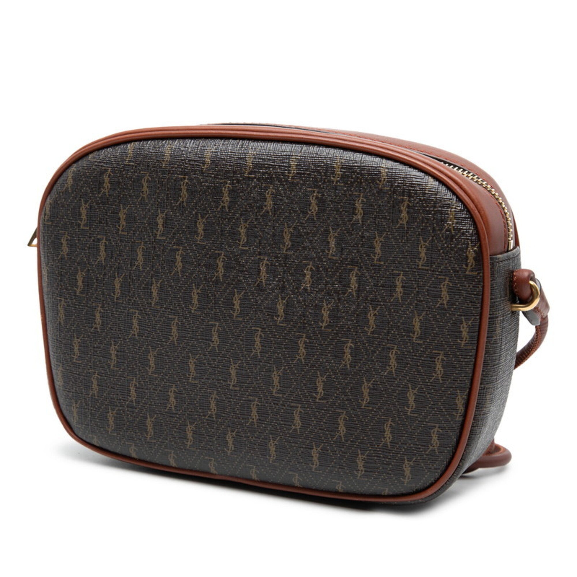 Saint Laurent Brown Pvc Leather Shoulder Bag (Pre-Owned)