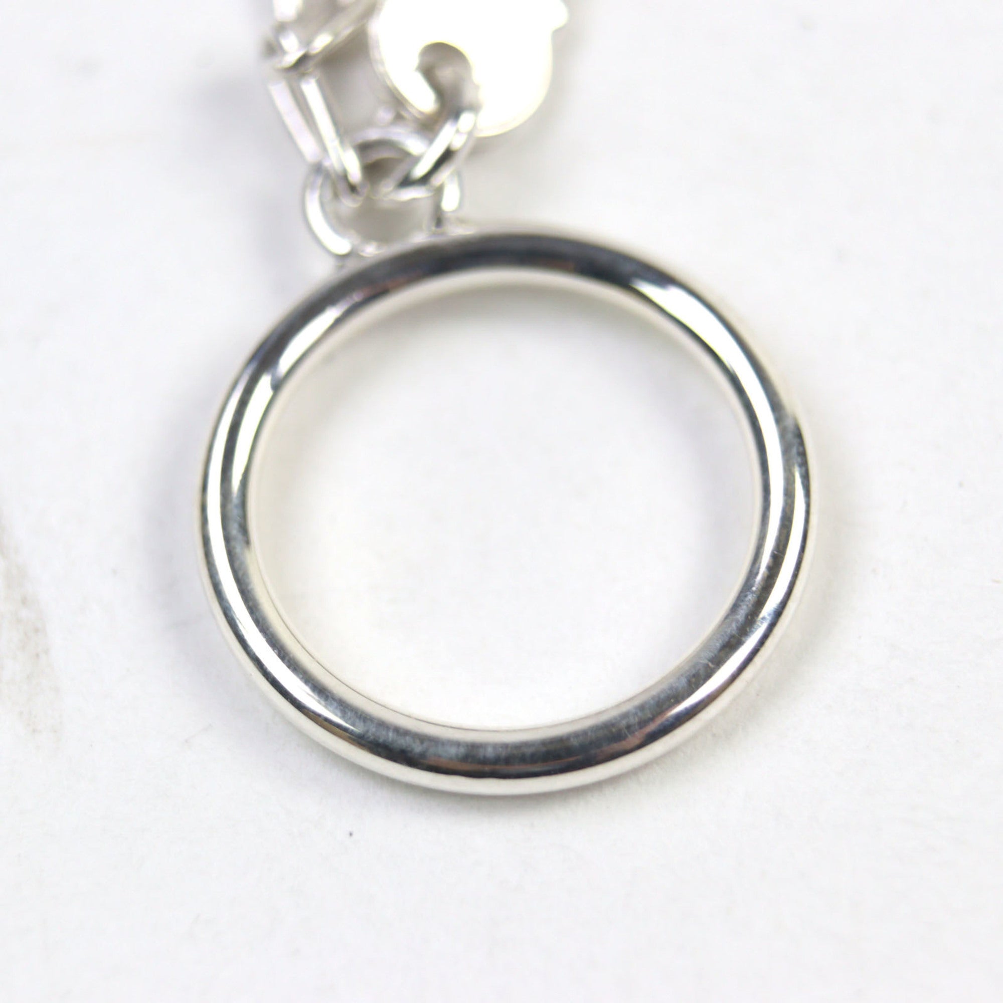 Hermes Silver Silver 925 Band Ring (Pre-Owned)