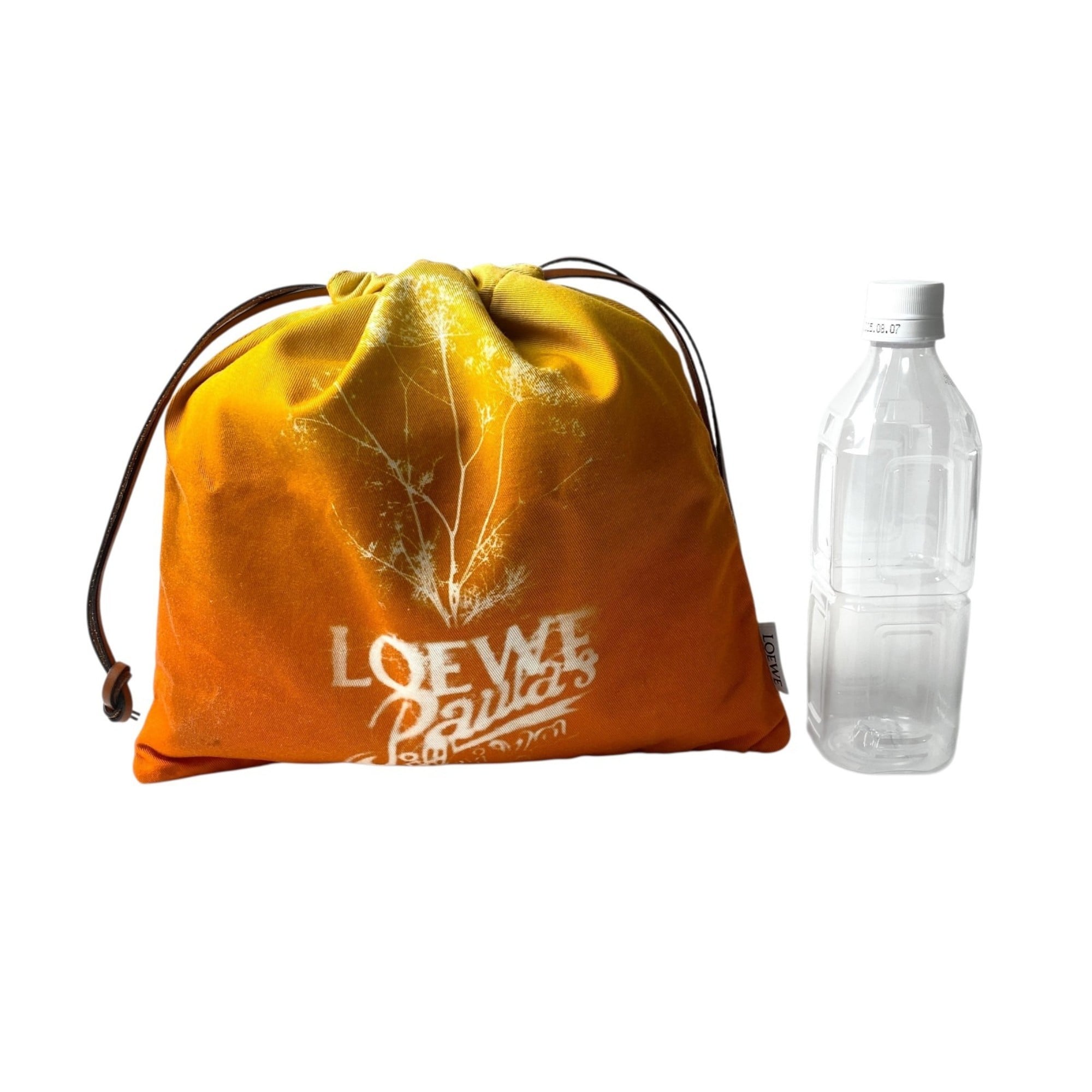 Loewe Orange Yellow Cotton Leather Pouch (Pre-Owned)