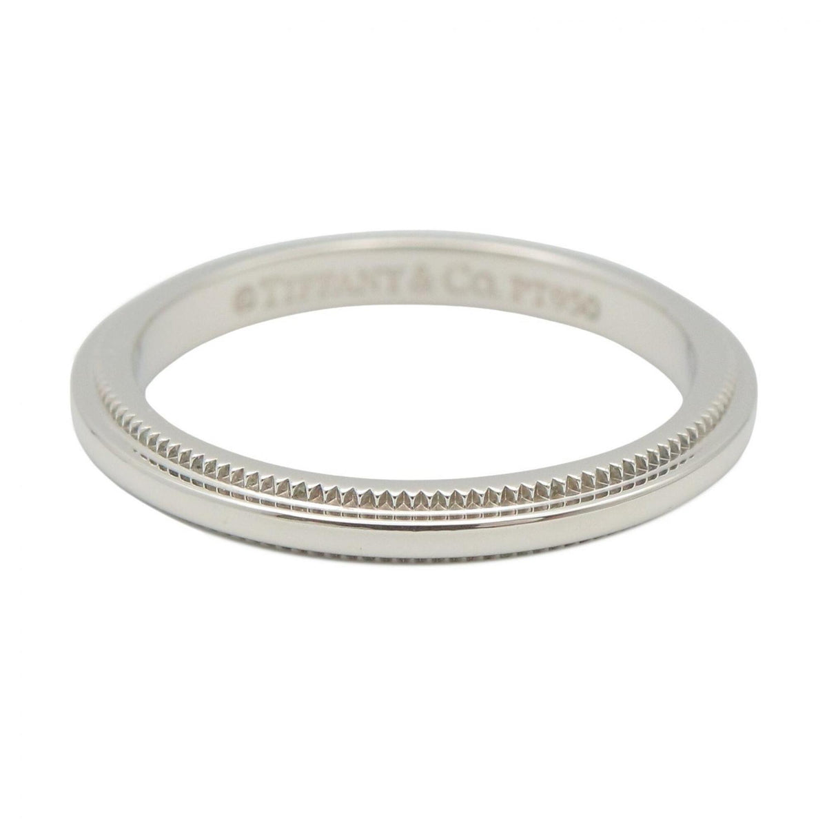 Tiffany Silver Platinum Platinum 950 Band Ring (Pre-Owned)