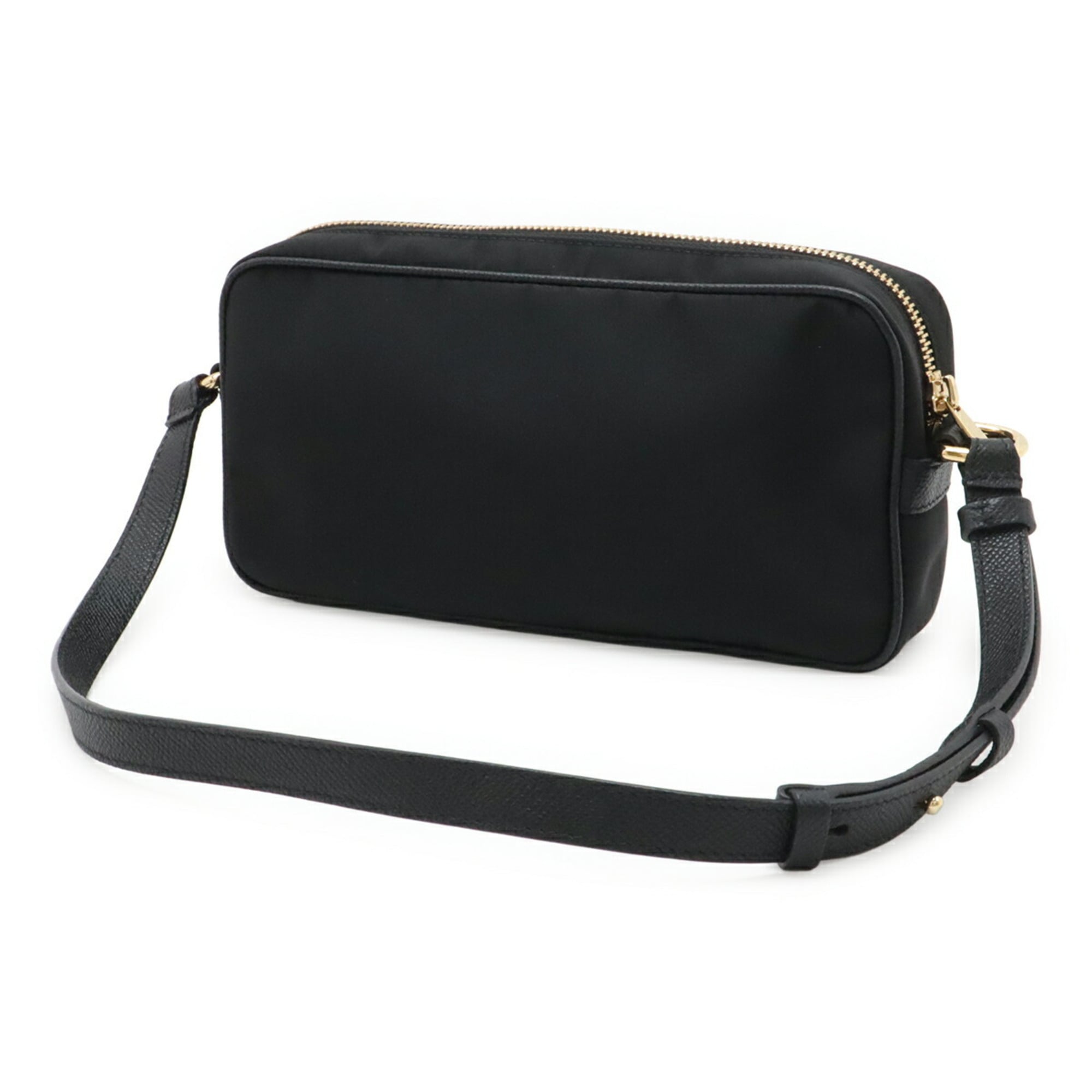 Salvatore Ferragamo Black Nylon Leather Shoulder Bag (Pre-Owned)