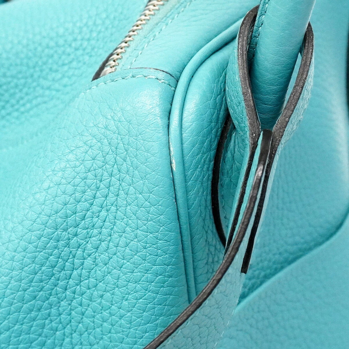Hermes Blue Taurillon Clemence Leather Handbag (Pre-Owned)