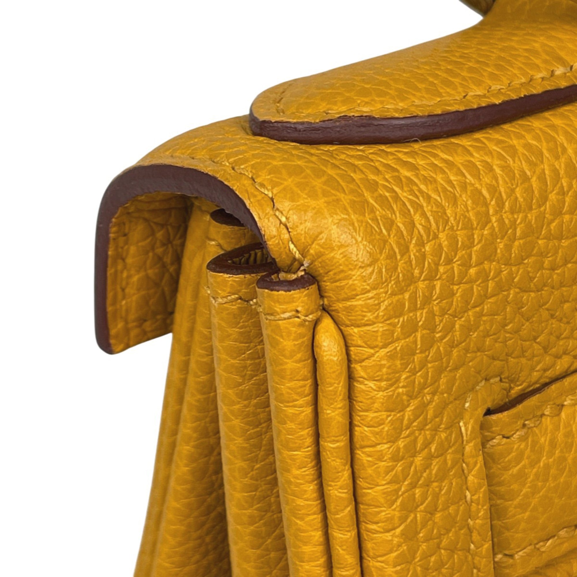 Hermes Kelly Jaune Togo Leather Handbag Shoulder Bag (Pre-Owned)