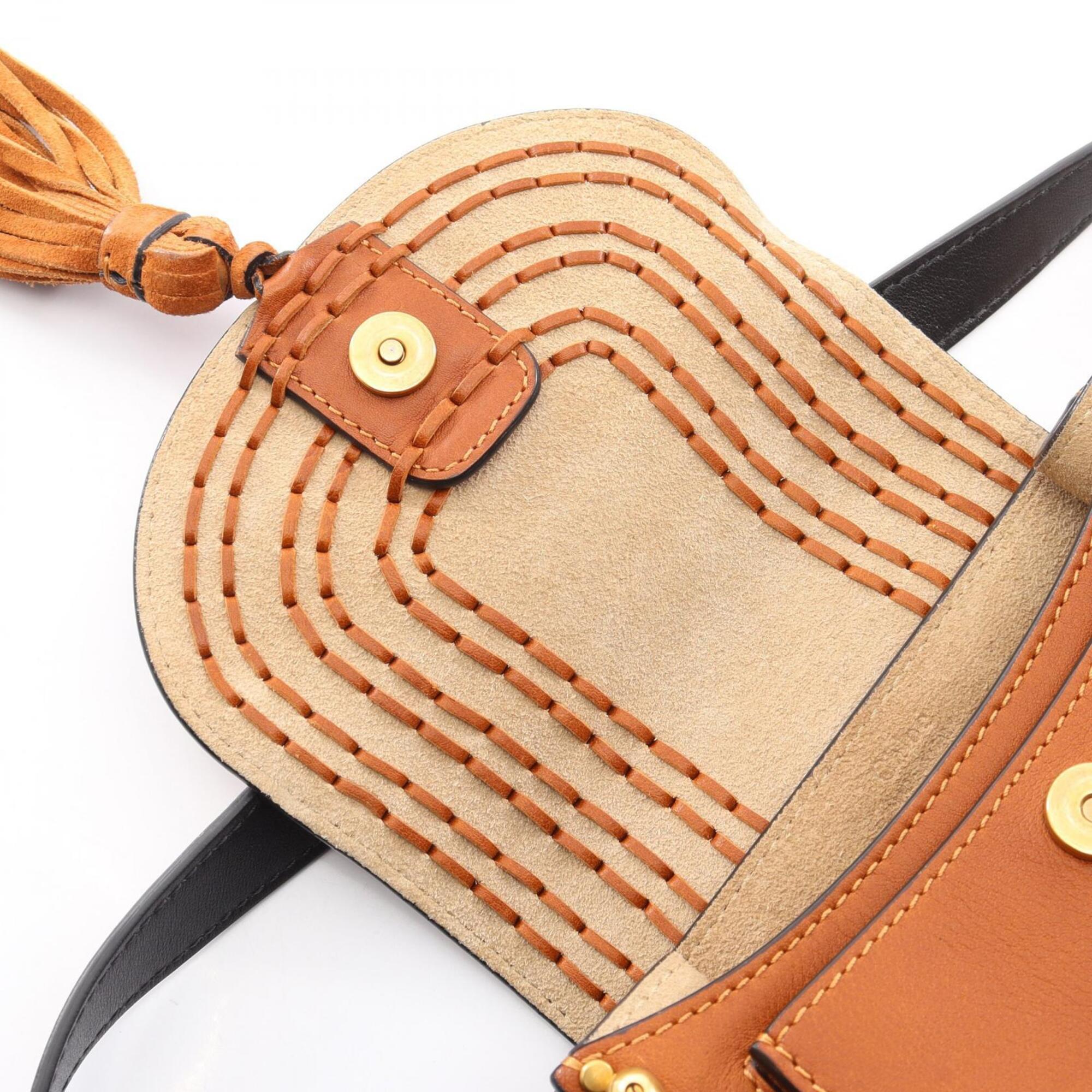 Chloé Brown Leather Suede Handbag Shoulder Bag (Pre-Owned)