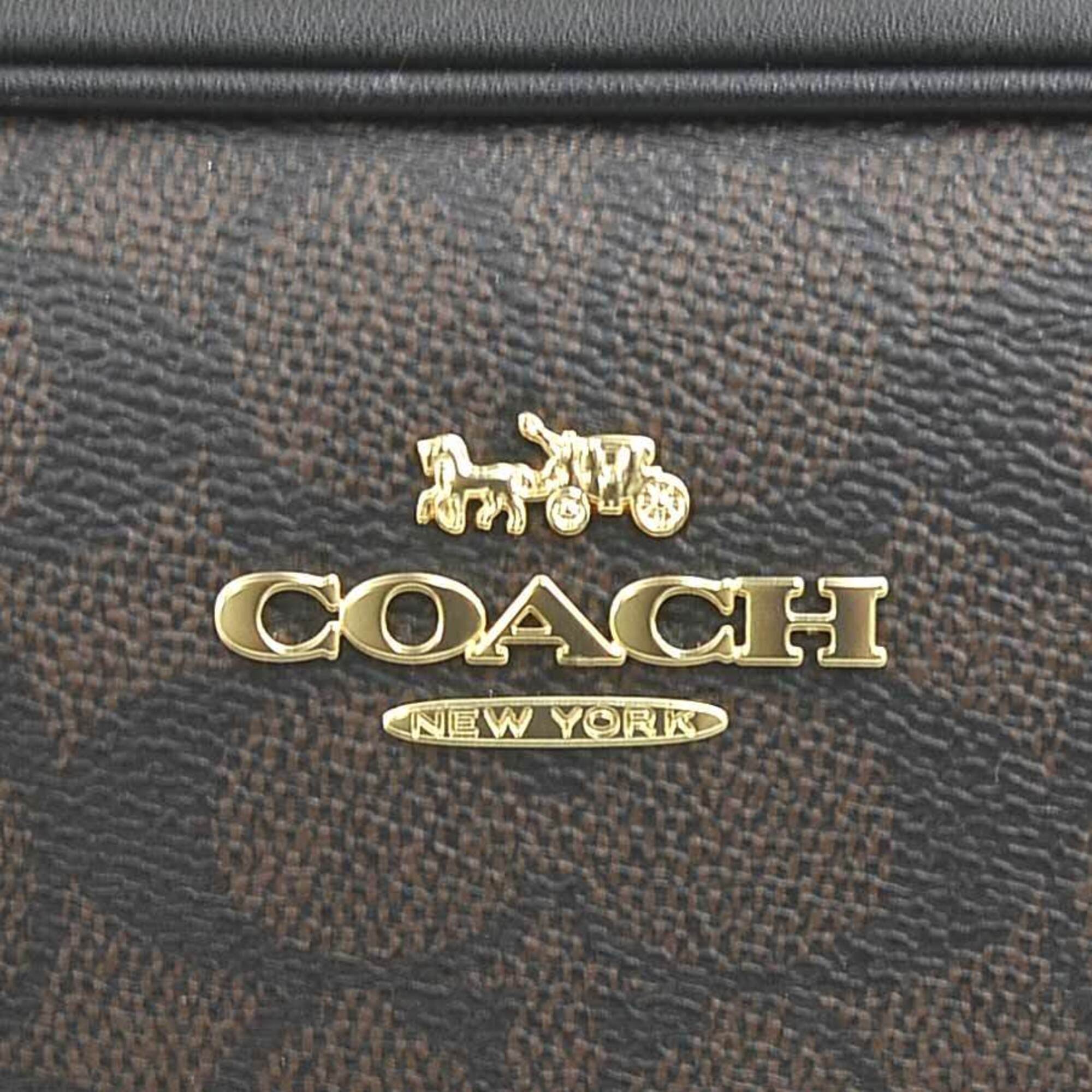 Coach Black Brown Leather Shoulder Bag (Pre-Owned)