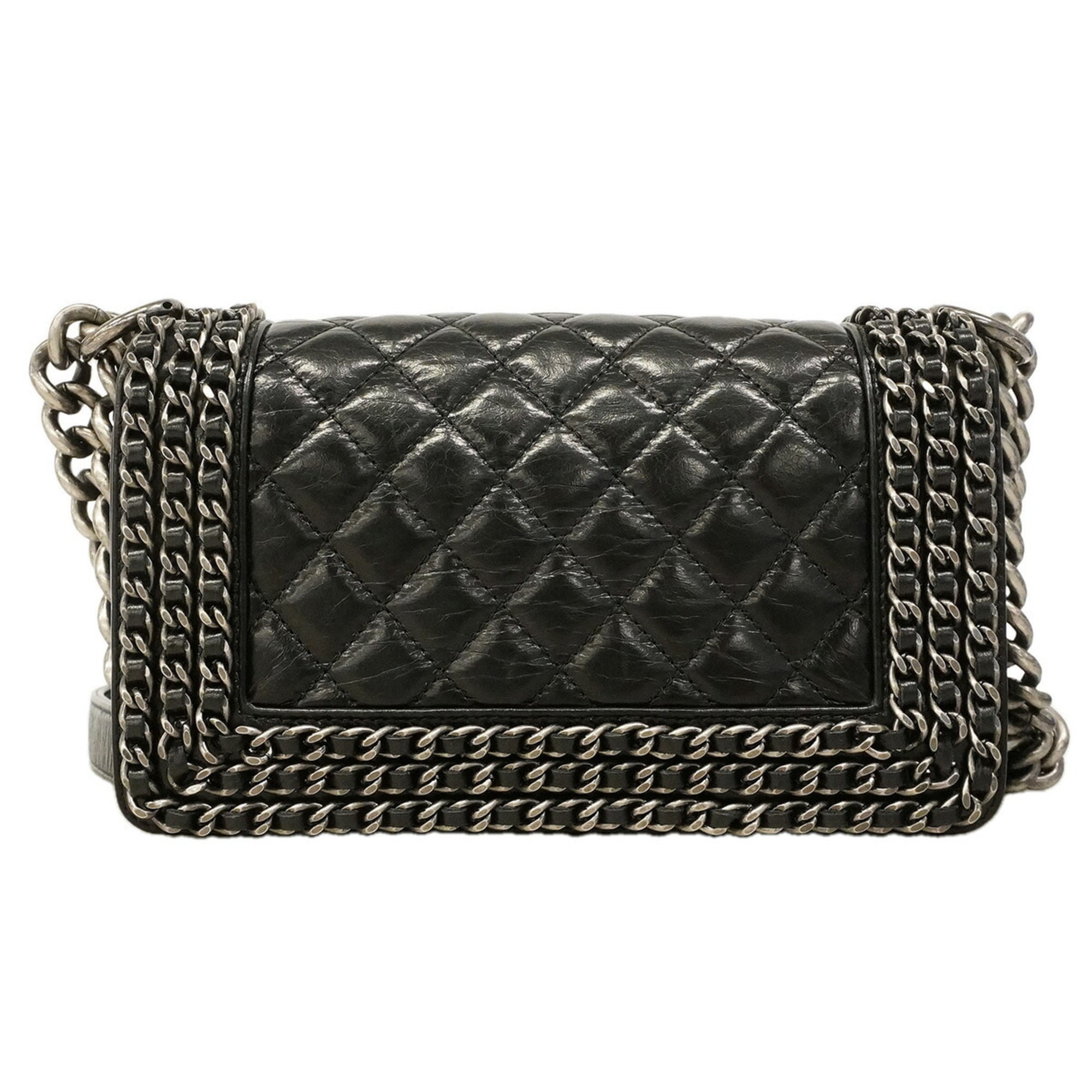 Chanel Black Leather Shoulder Bag (Pre-Owned)