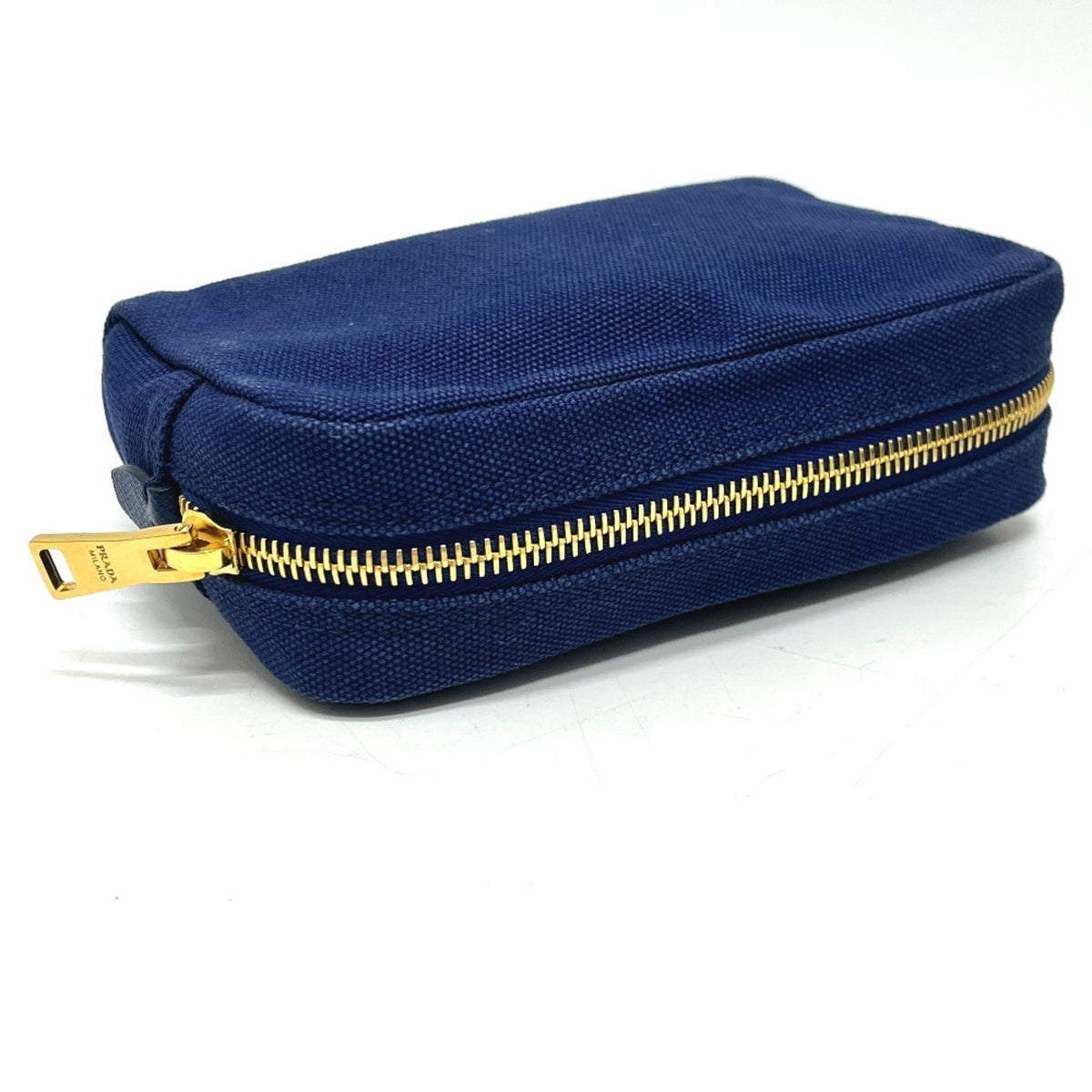 Prada Blue Canvas Pouch (Pre-Owned)