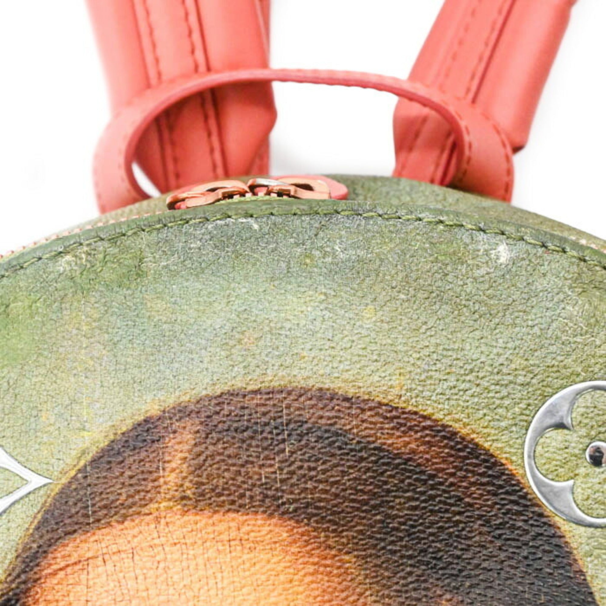 Louis Vuitton Green Pink Pvc Backpack (Pre-Owned)