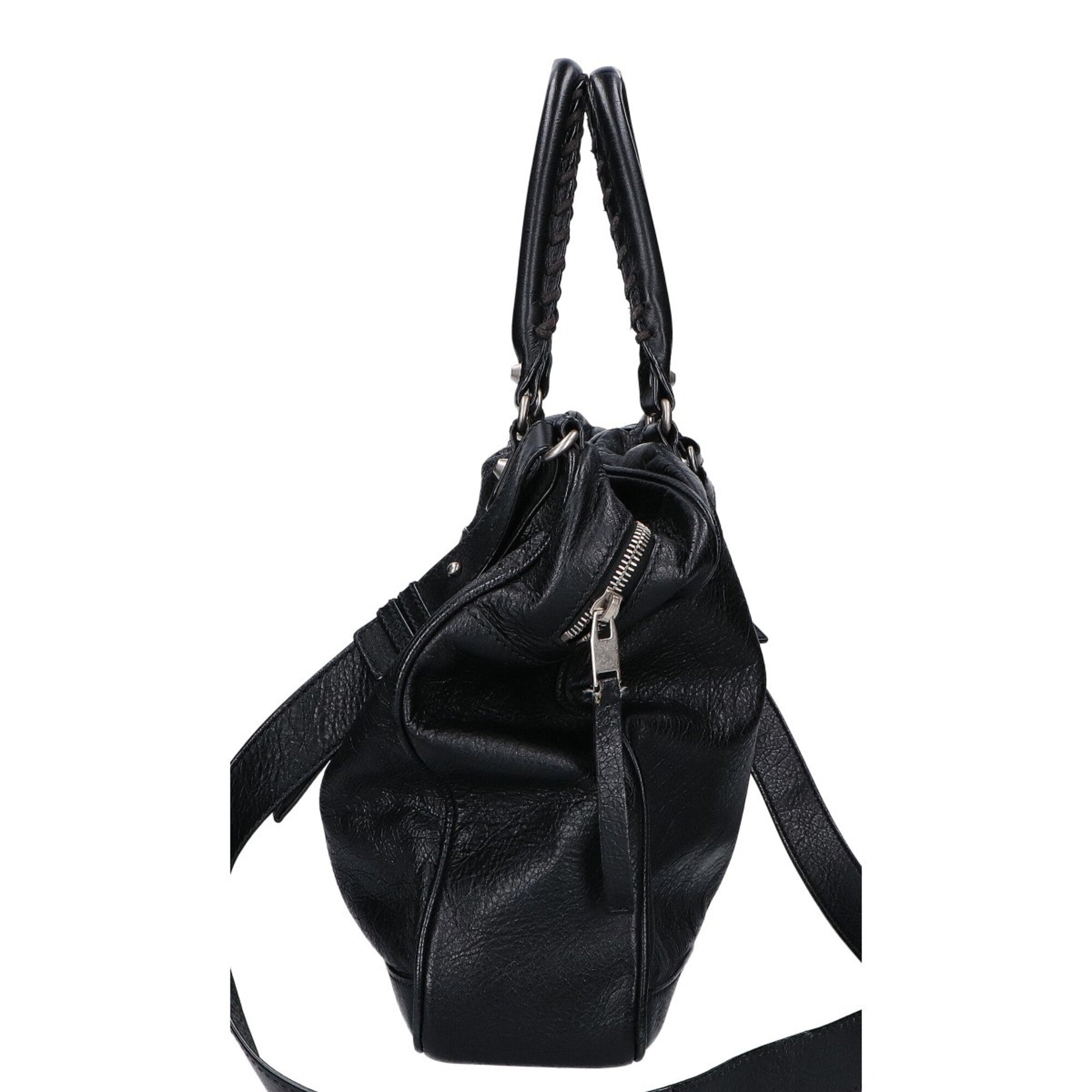 Balenciaga Black Leather Briefcase Shoulder Bag (Pre-Owned)