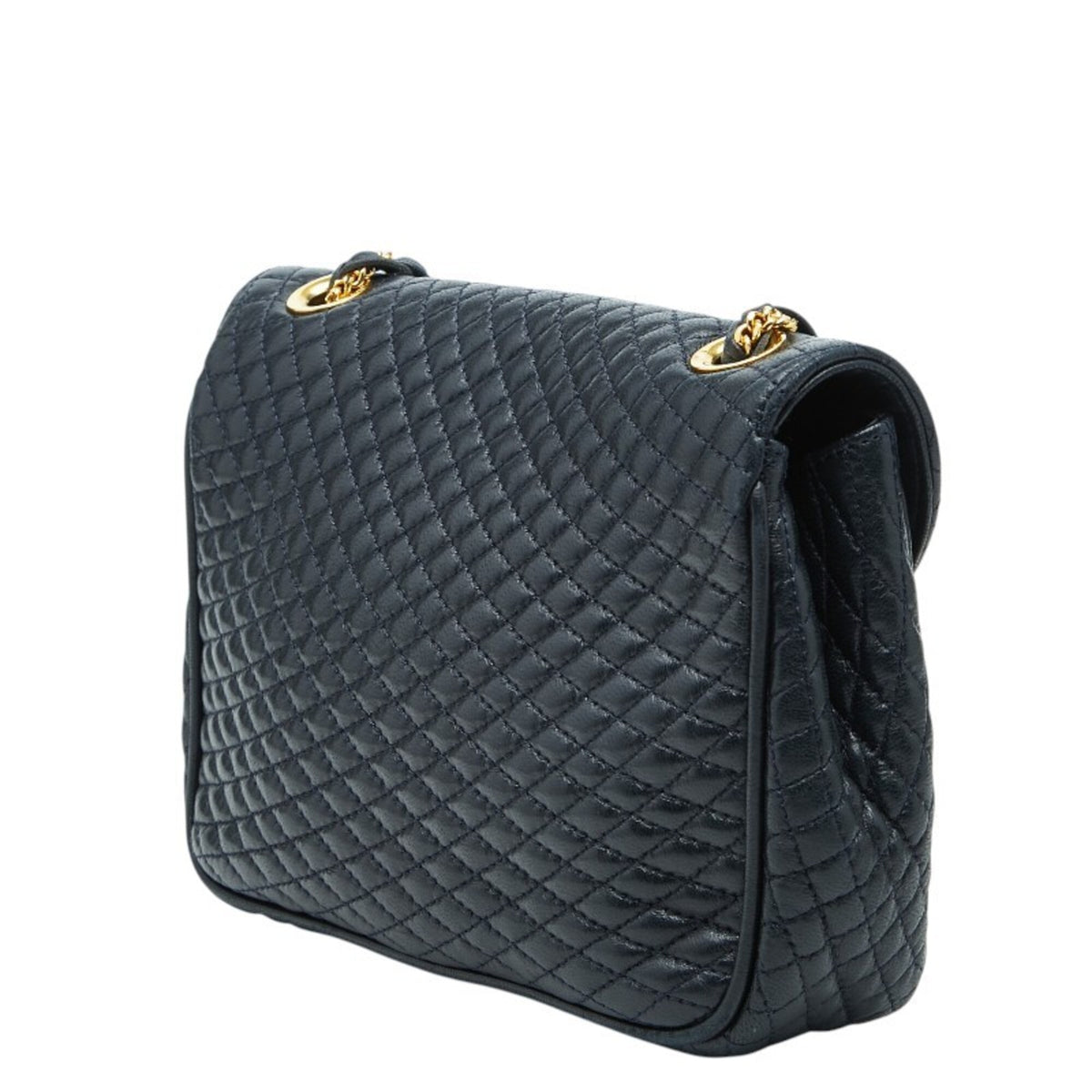 Bally Navy Leather Shoulder Bag (Pre-Owned)
